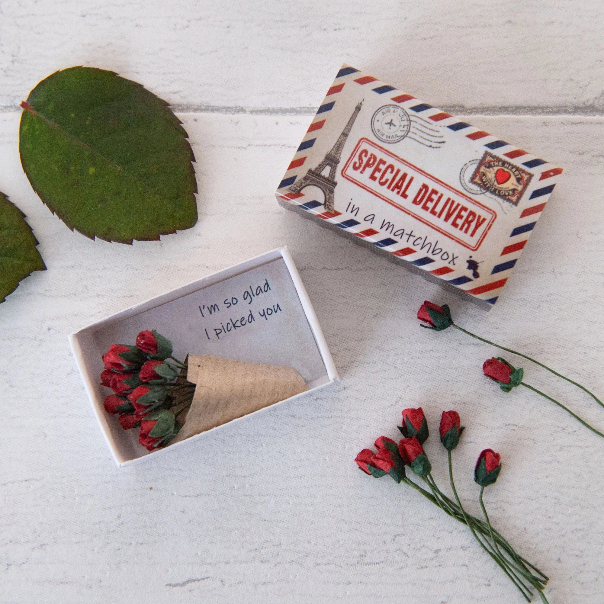 A Dozen Red Roses Miniature Bouquet Special Delivery - Image 5