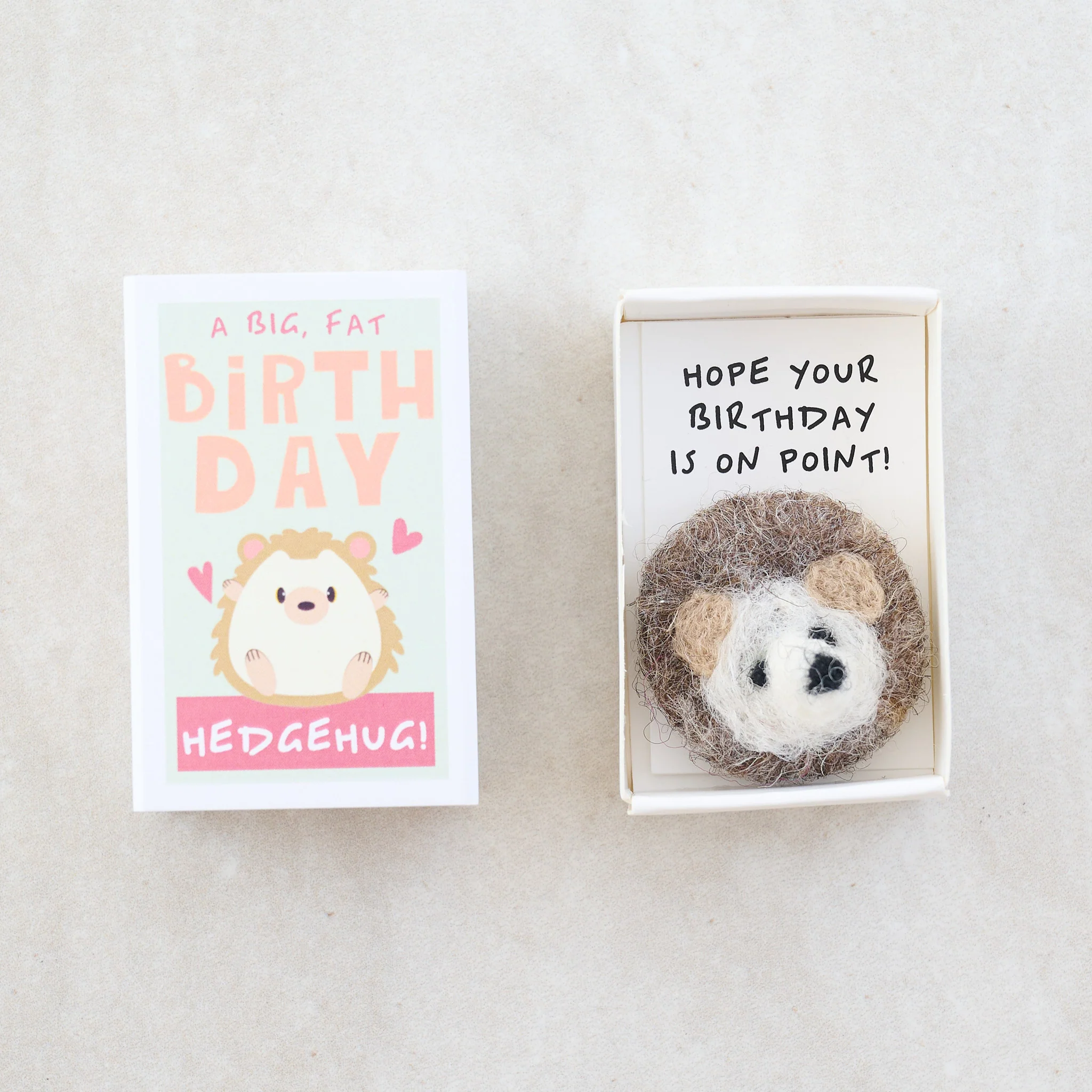 Birthday Hedgehug Wool Felt Hedgehog In A Matchbox - Image 5