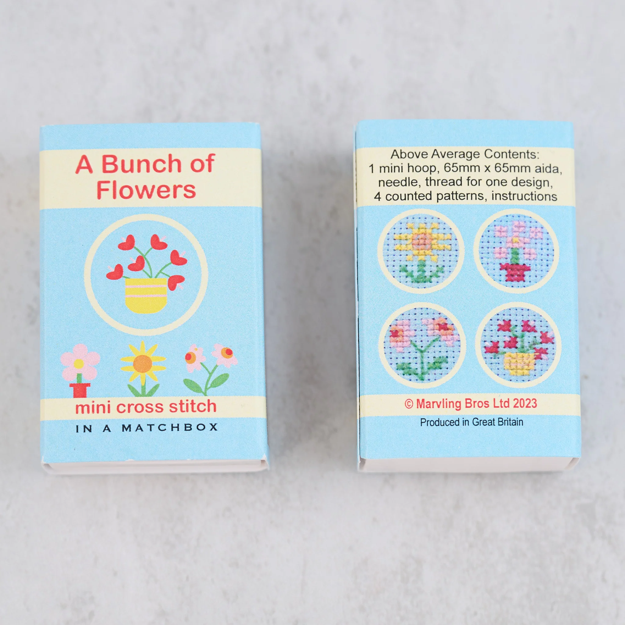 Bunch of Flowers Mini Cross Stitch Kit In A Matchbox - Image 7
