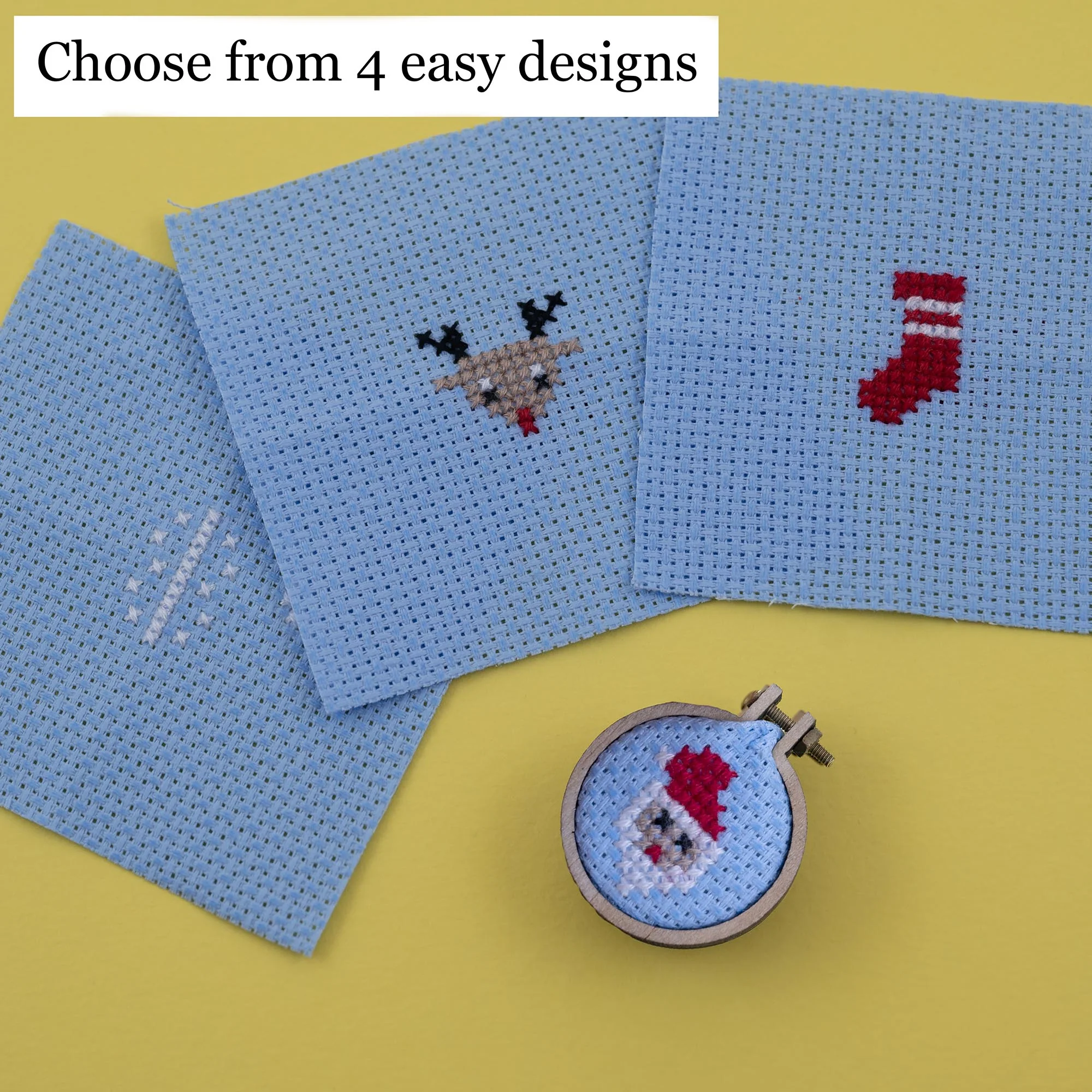 Make Your Own Christmas Bauble HO HO HO Cross Stitch Kit - Image 3