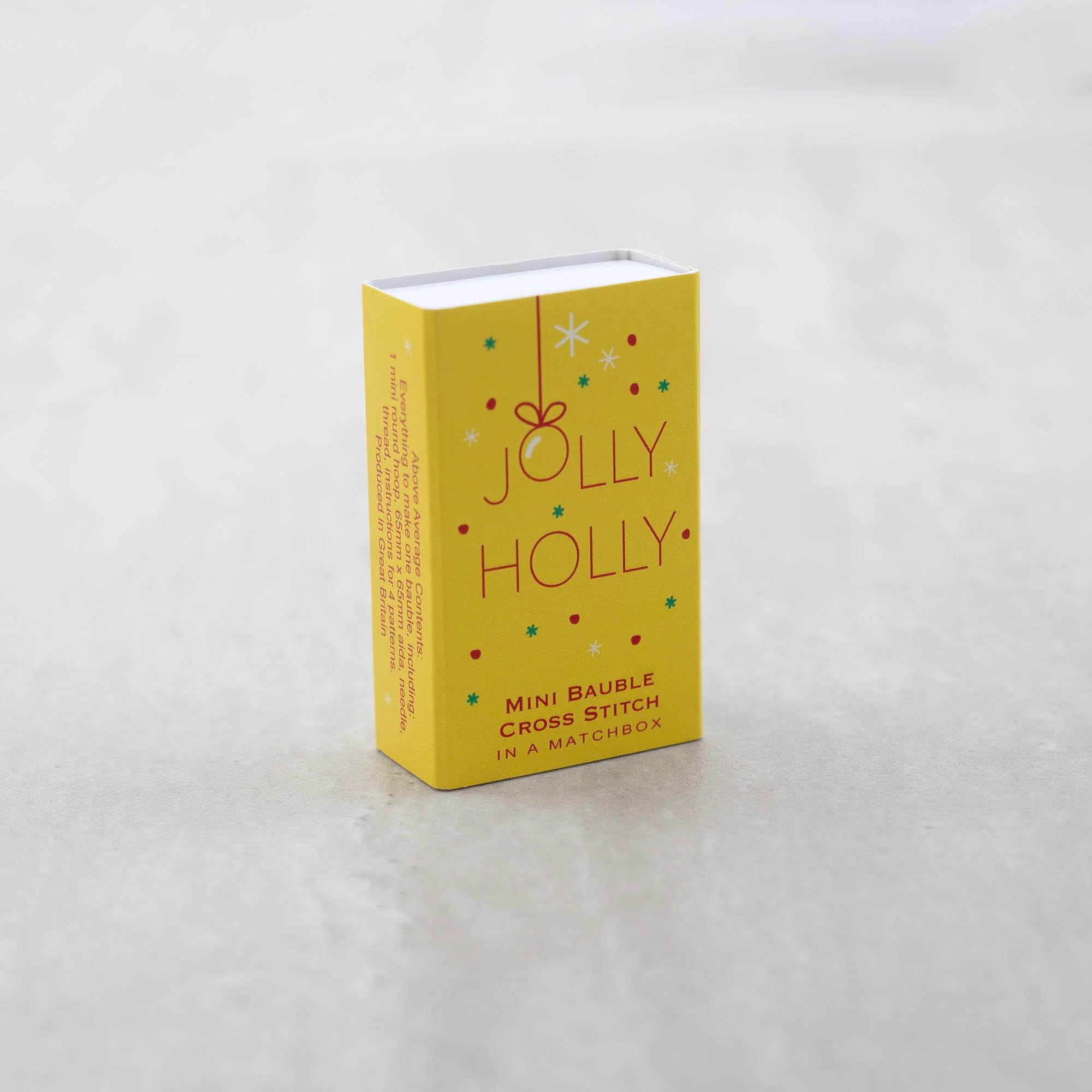 Make Your Own Christmas Bauble Jolly Holly Cross Stitch Kit - Image 13