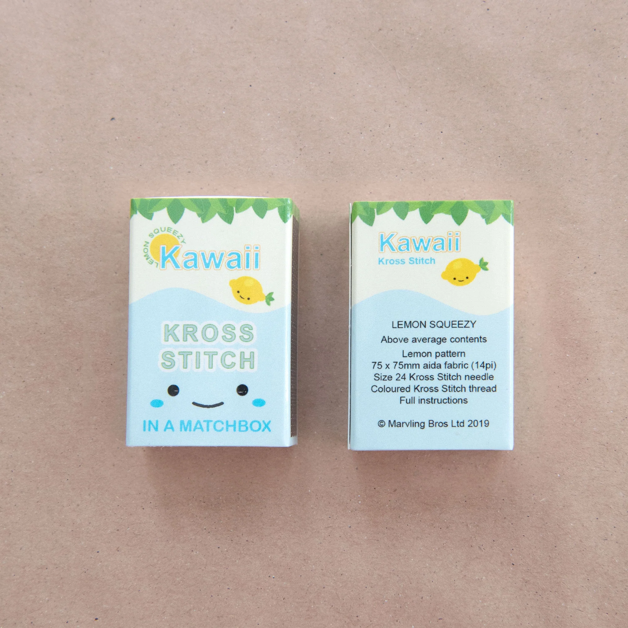 Mini Cross Stitch Kit With Kawaii Lemon Design - Image 4