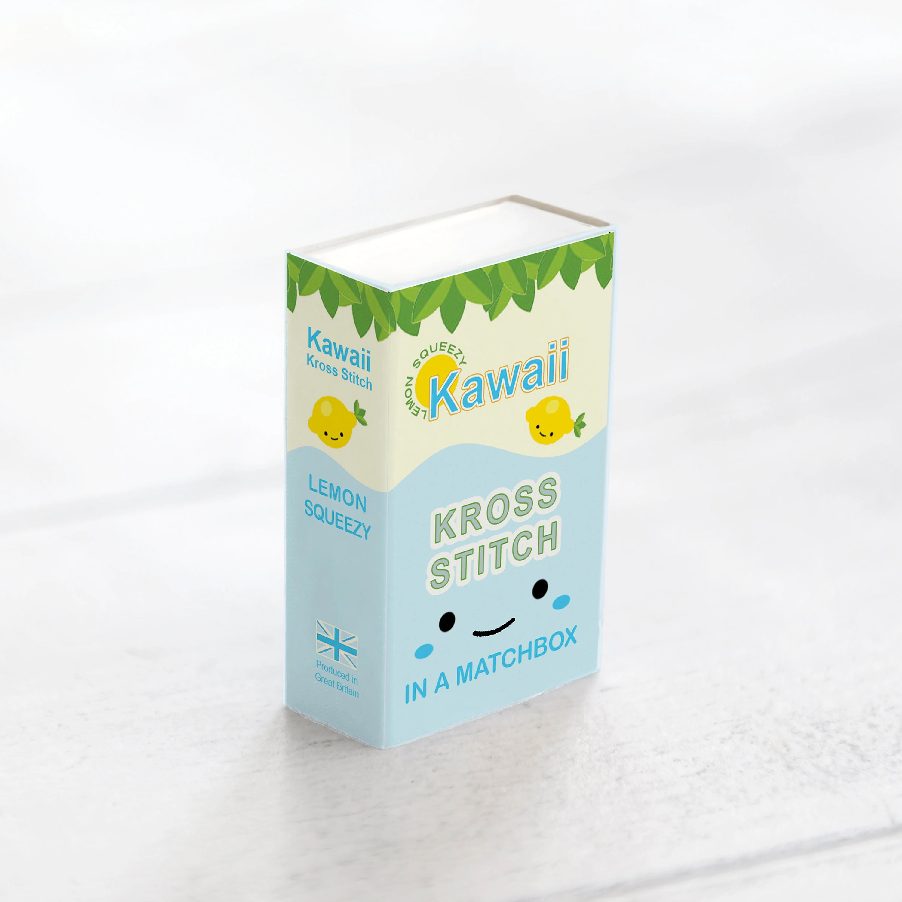 Mini Cross Stitch Kit With Kawaii Lemon Design - Image 5