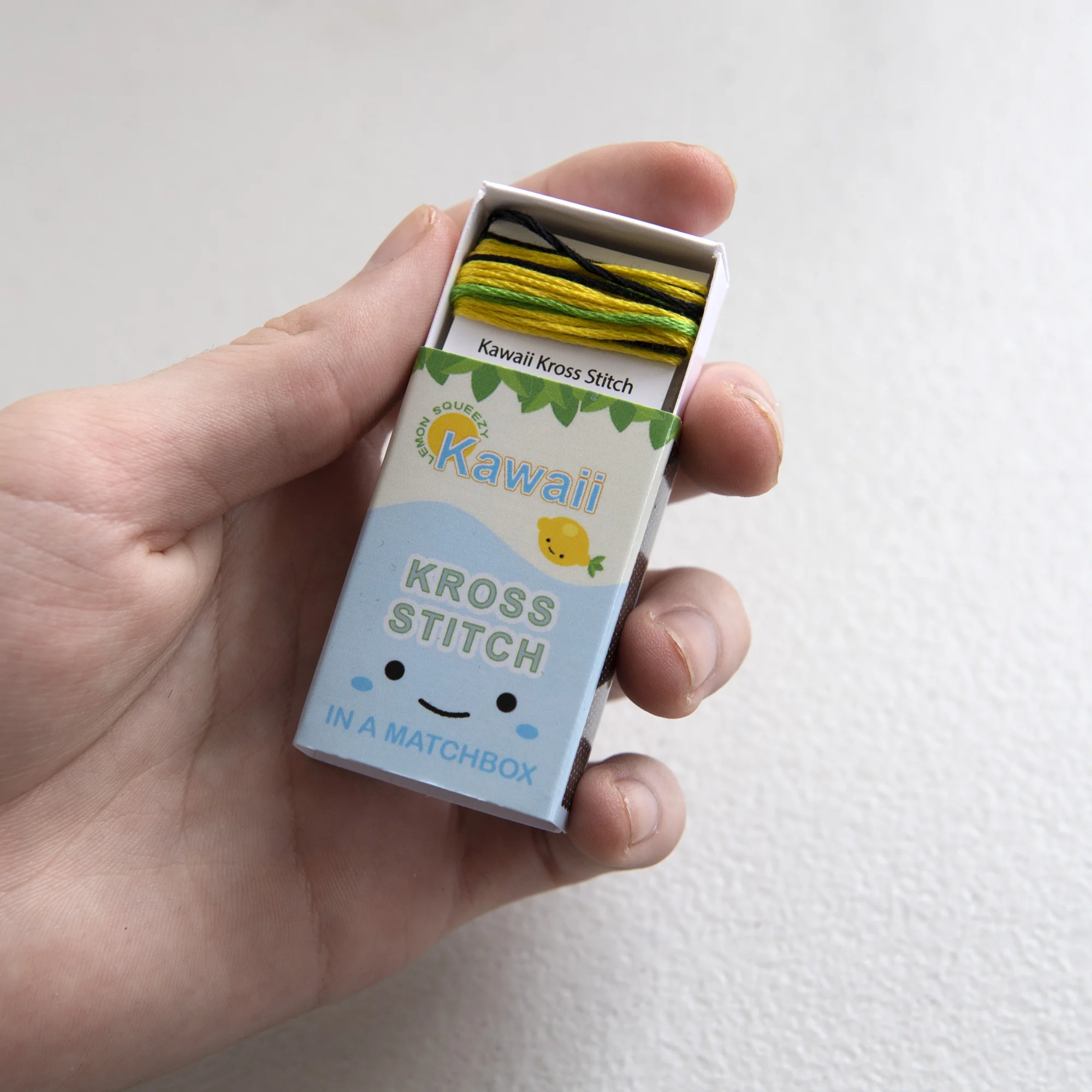 Mini Cross Stitch Kit With Kawaii Lemon Design - Image 6