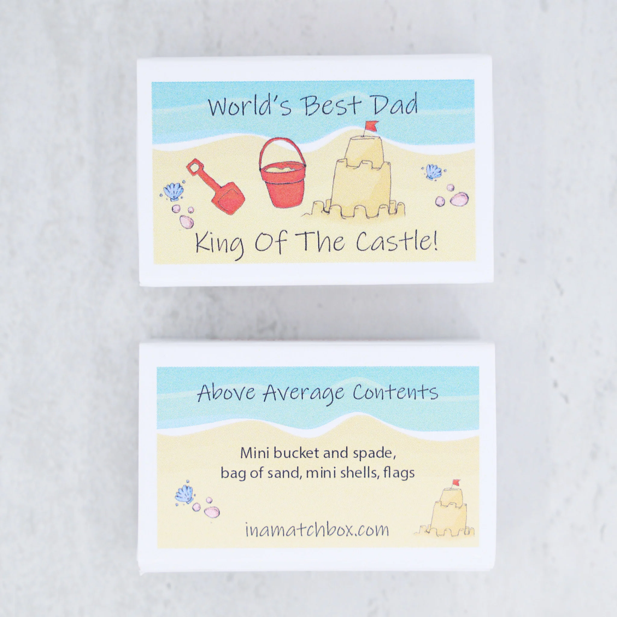 Dad You're King of the Castle Sandcastle Kit In A Matchbox - Image 7