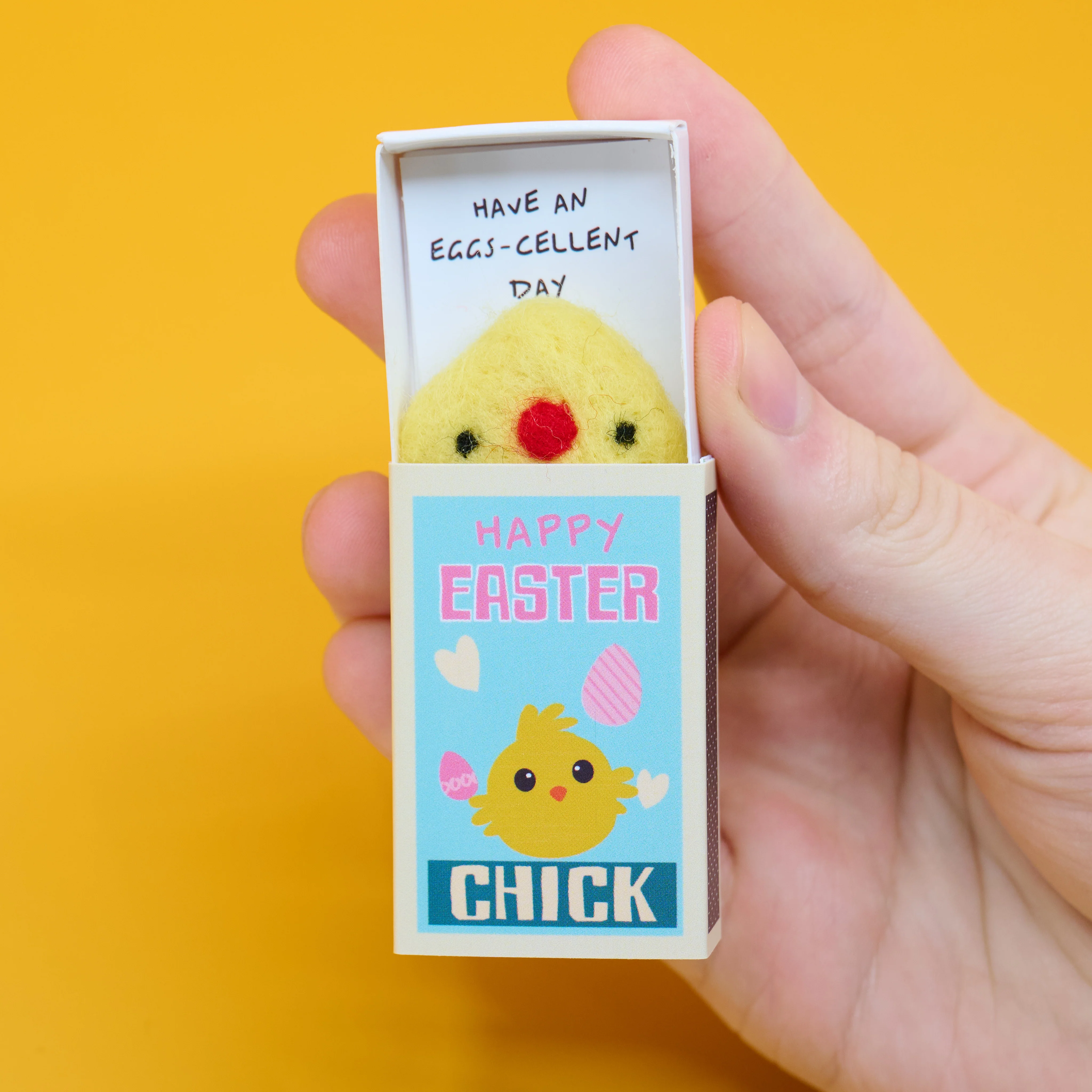Easter Wool Felt Friend in a matchbox - Image 3