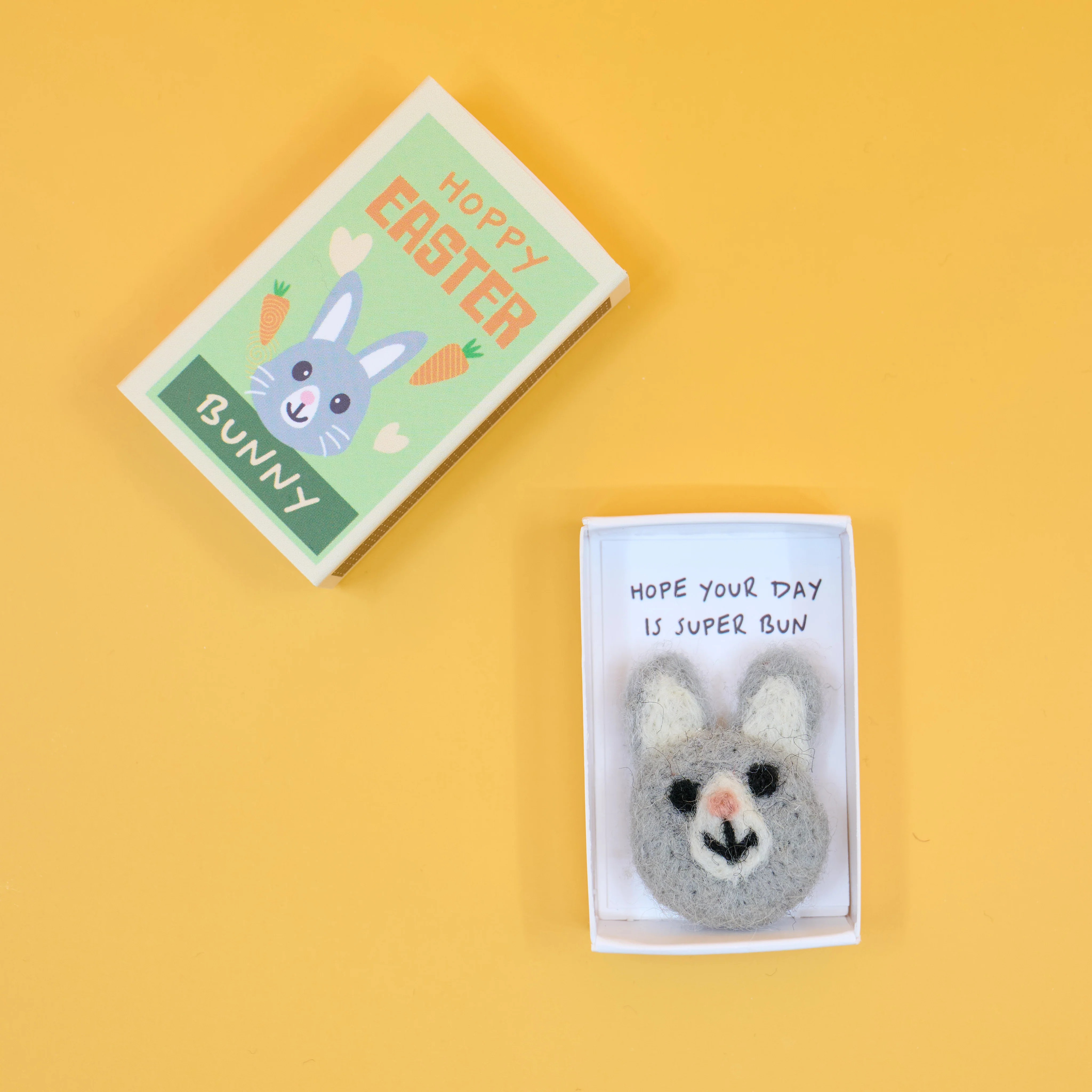 Easter Wool Felt Friend in a matchbox - Image 4