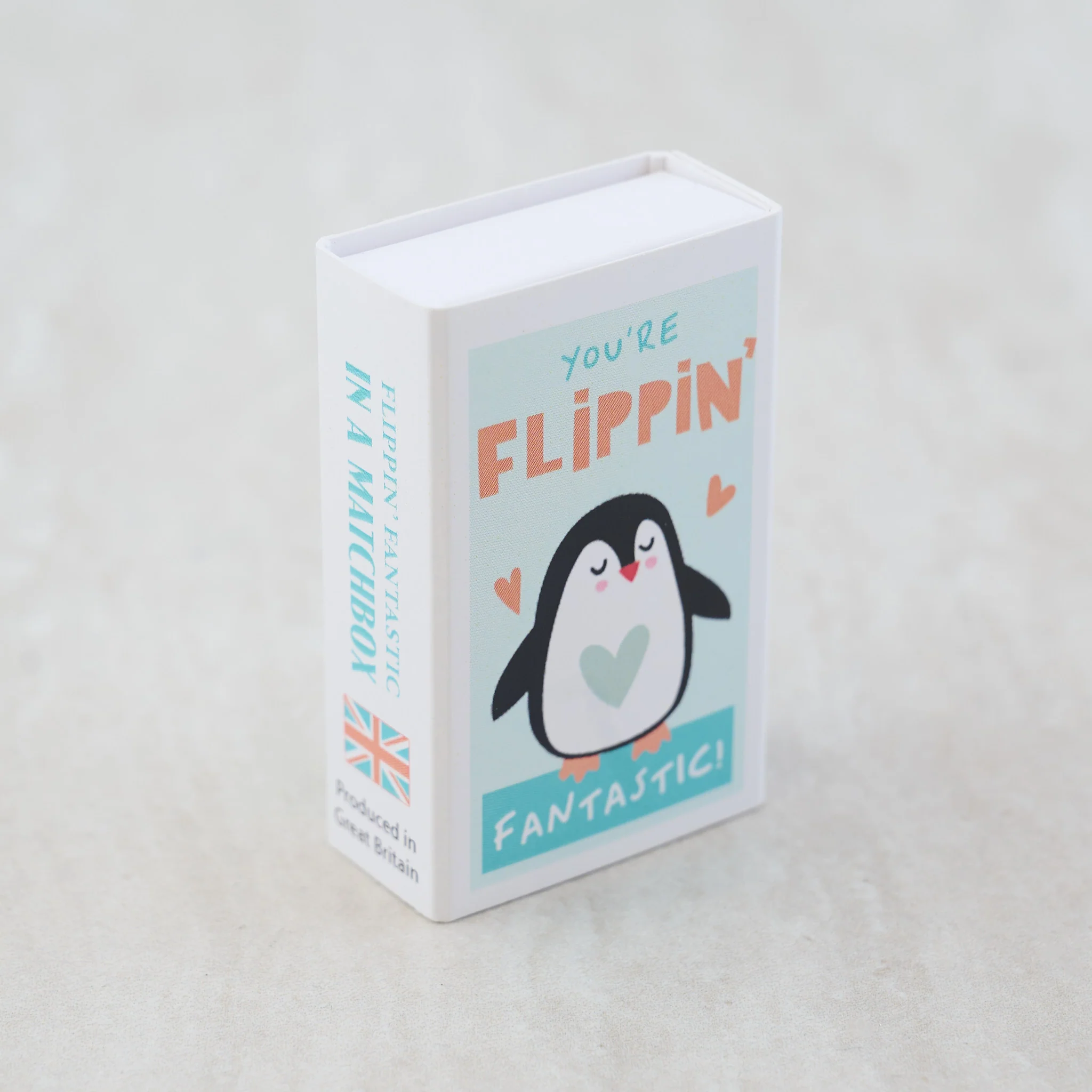 Flippin' Fantastic 'Be my Friend' Wool Felt Penguin In A Matchbox - Image 3