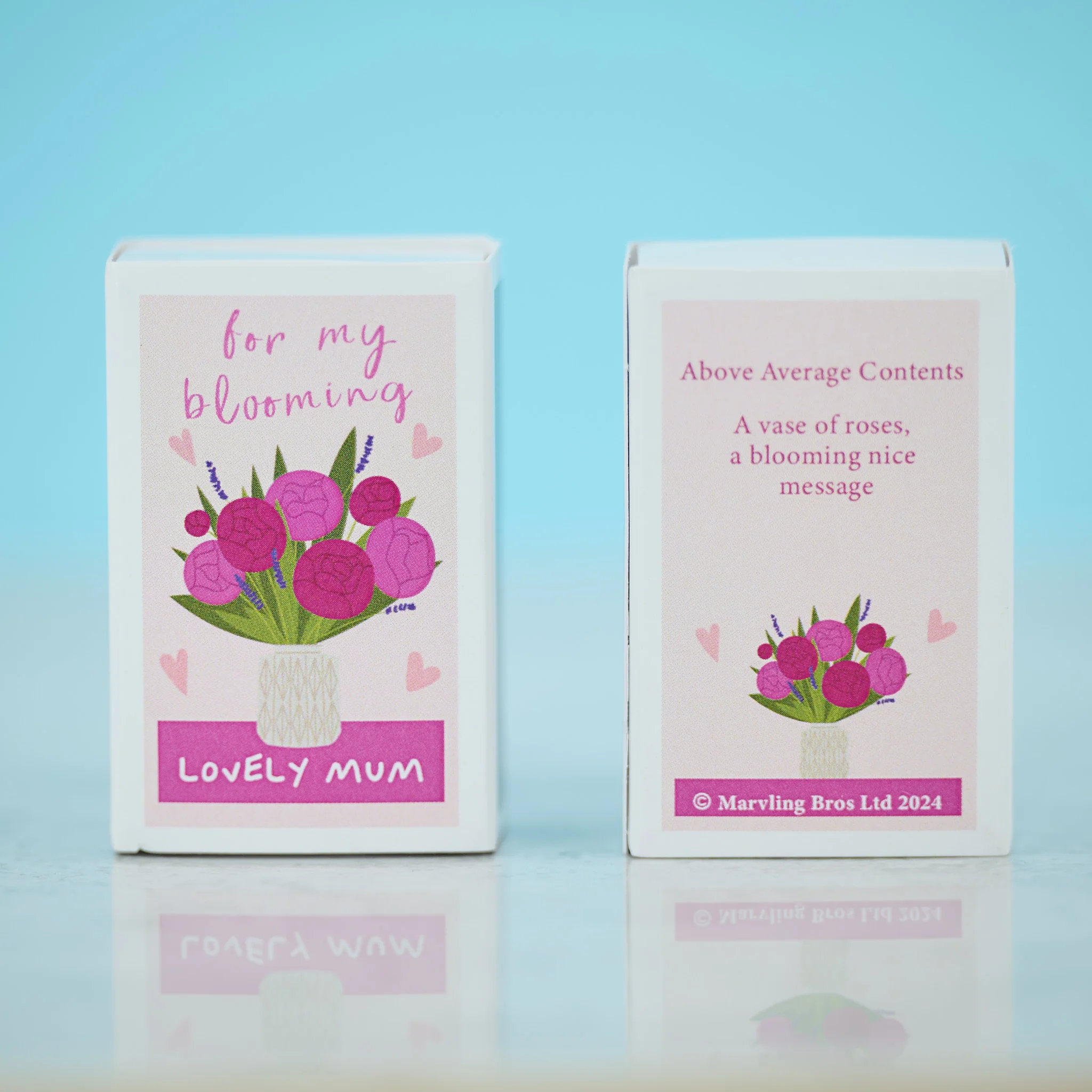 Blooming Lovely Mum Vase Of Roses In A Matchbox - Image 3