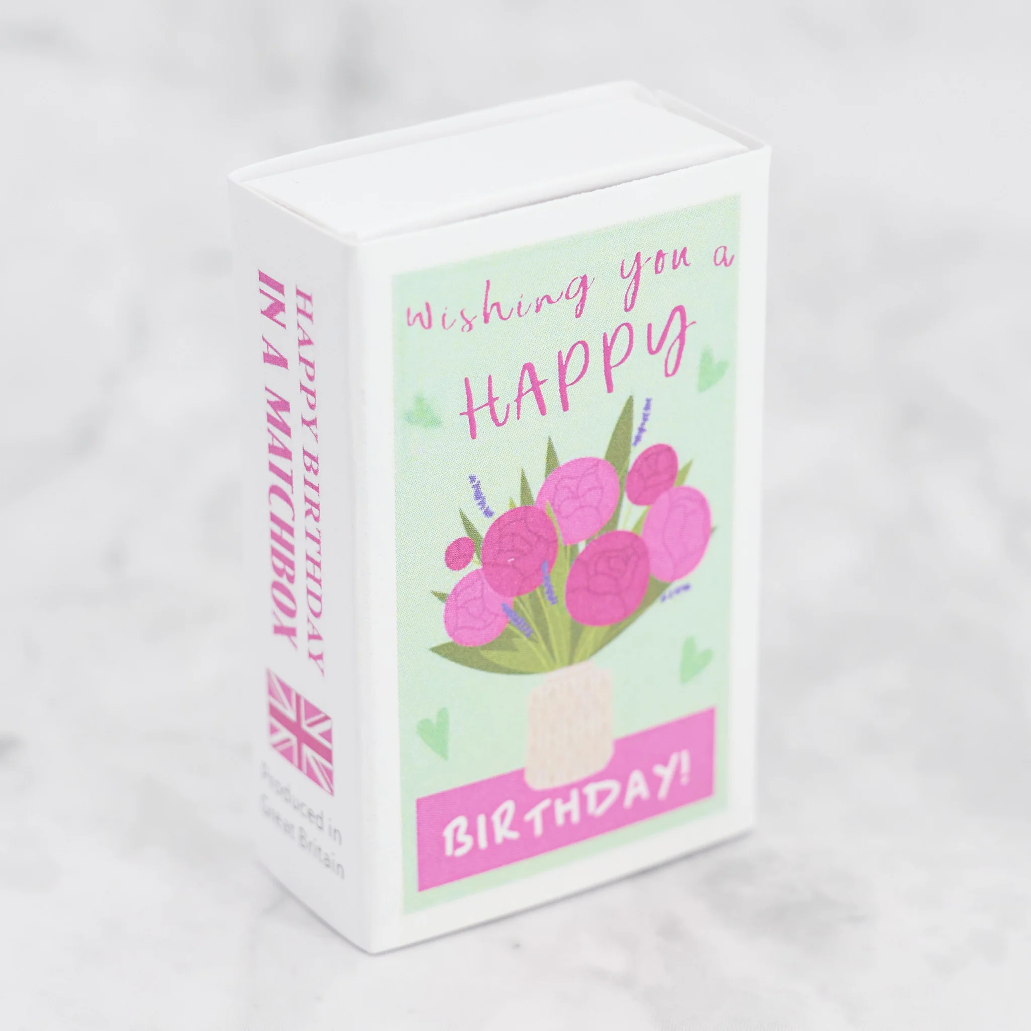 Happy Birthday Vase Of Roses In A Matchbox - Image 4
