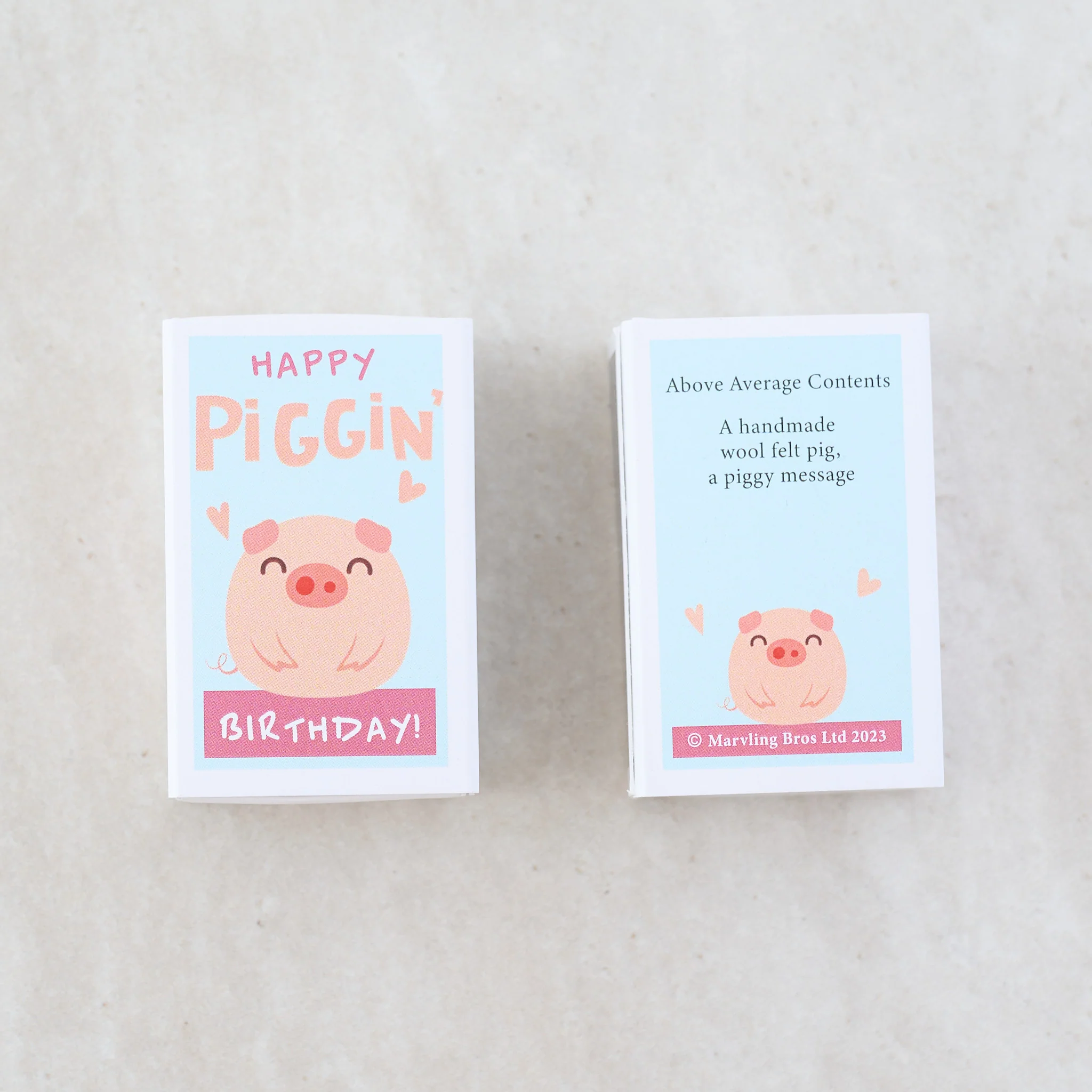 Happy Piggin' Birthday Wool Felt Pig In A Matchbox - Image 5