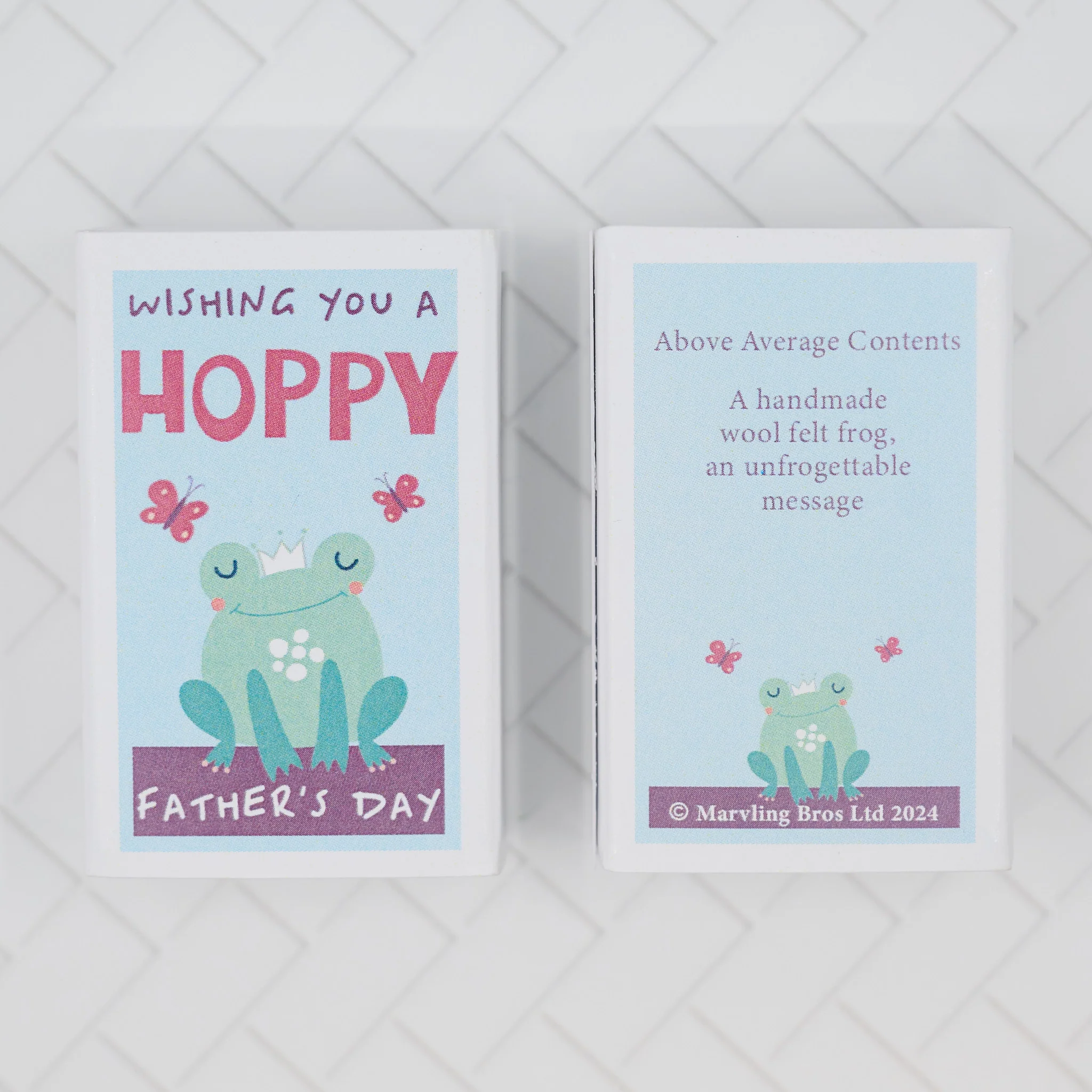 Hoppy Father's Day wool felt frog - Image 5