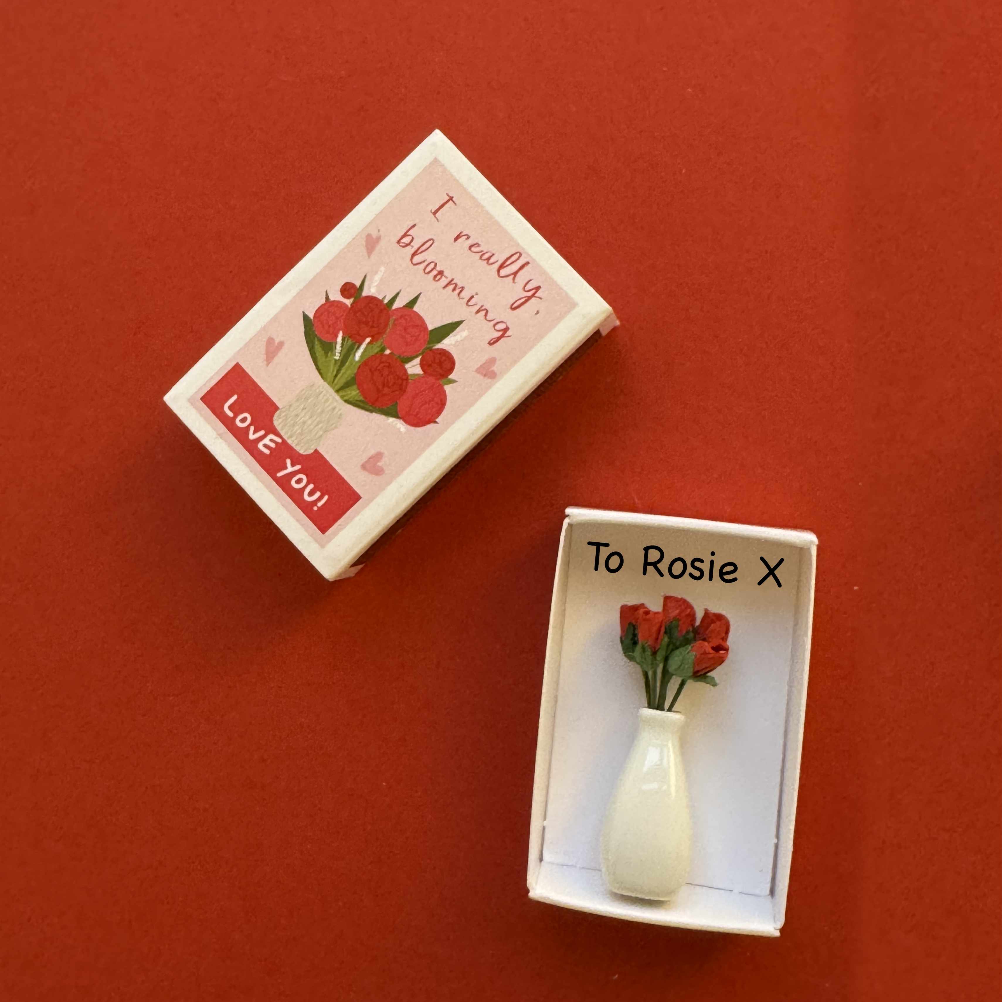 I Blooming Love You paper roses in a vase - Image 3