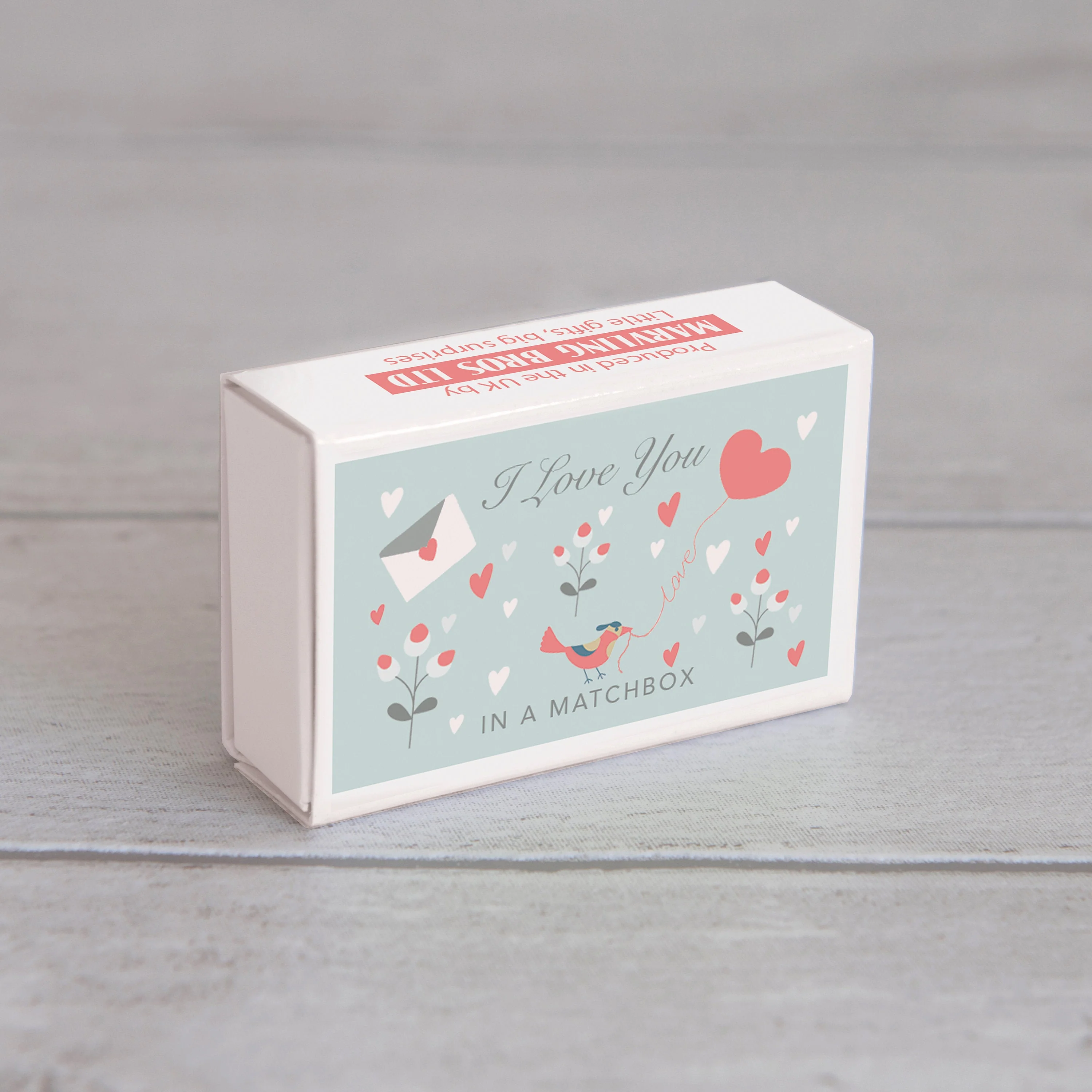 'I Love You' Message And Wool Felt Heart Gift In A Matchbox - Image 4
