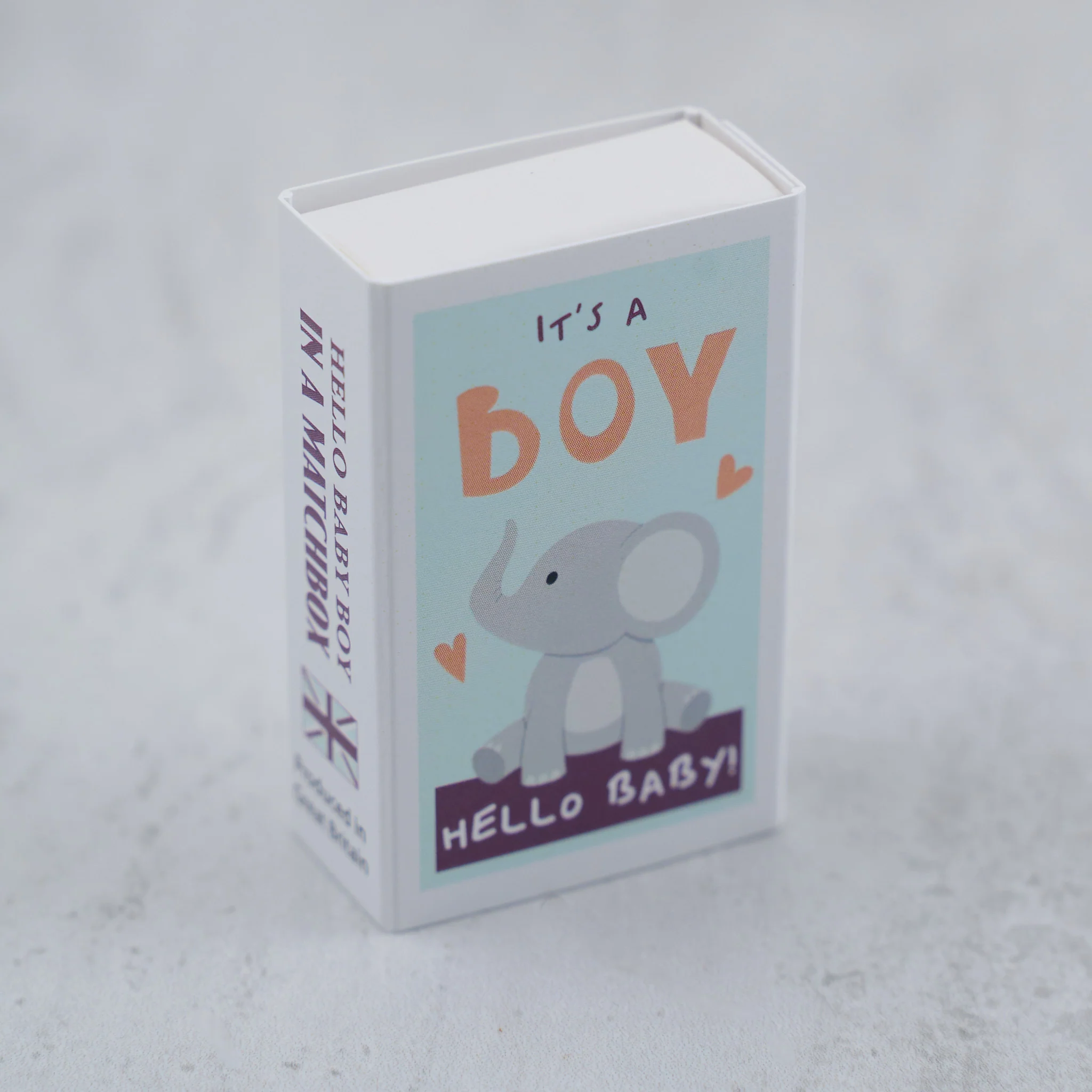 It’s A Boy Wool Felt Elephant In A Matchbox - Image 3