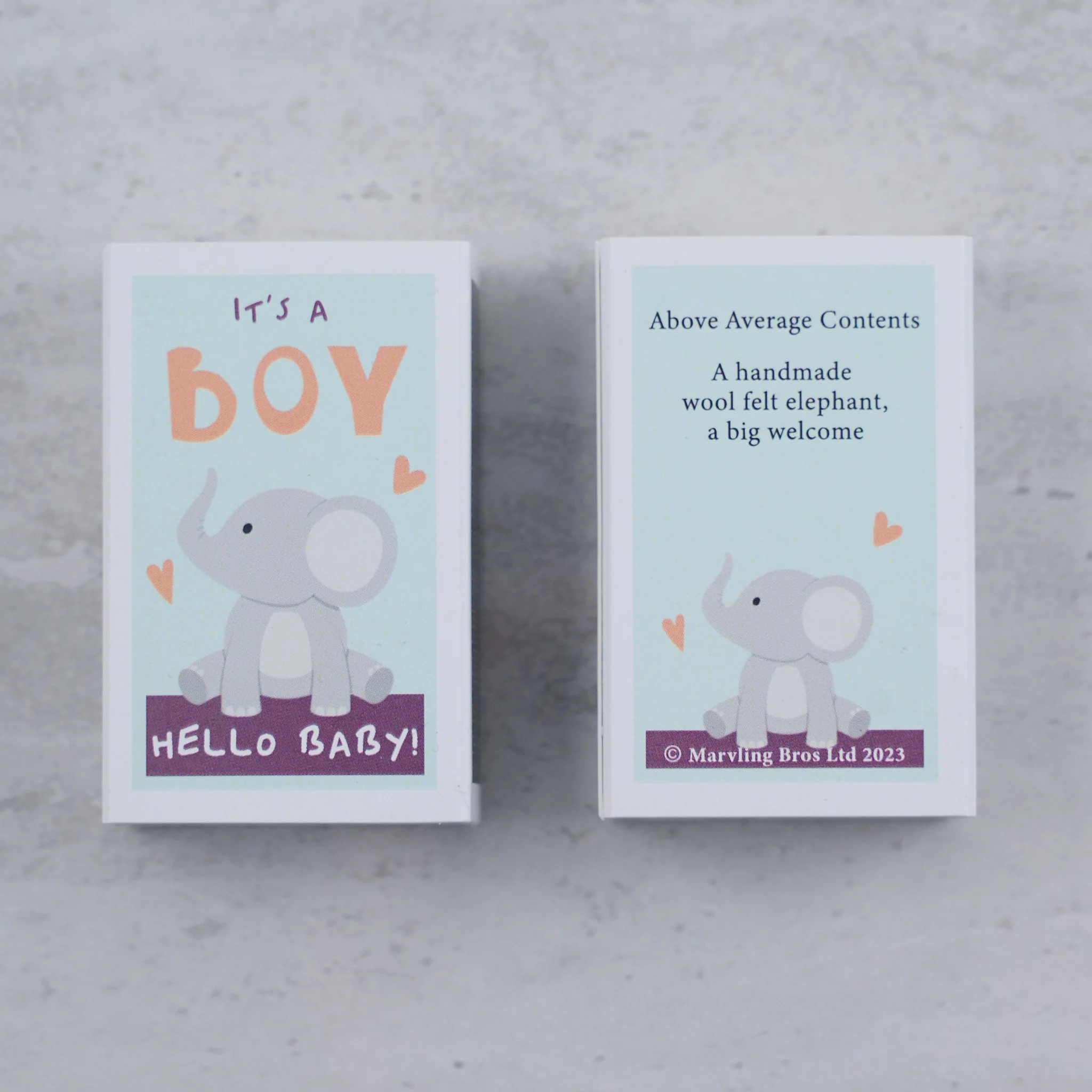 It’s A Boy Wool Felt Elephant In A Matchbox - Image 6