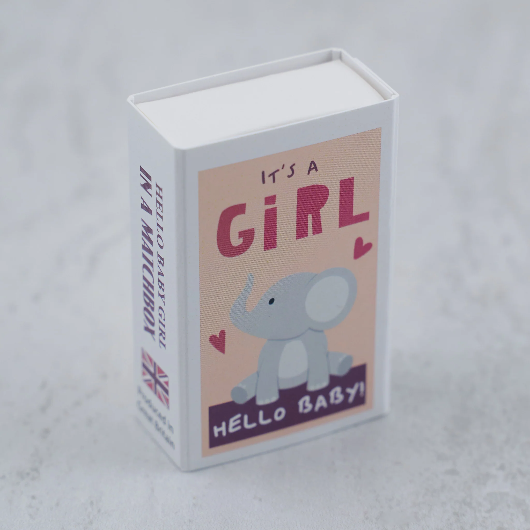 It's A Girl Wool Felt Elephant In A Matchbox - Image 6