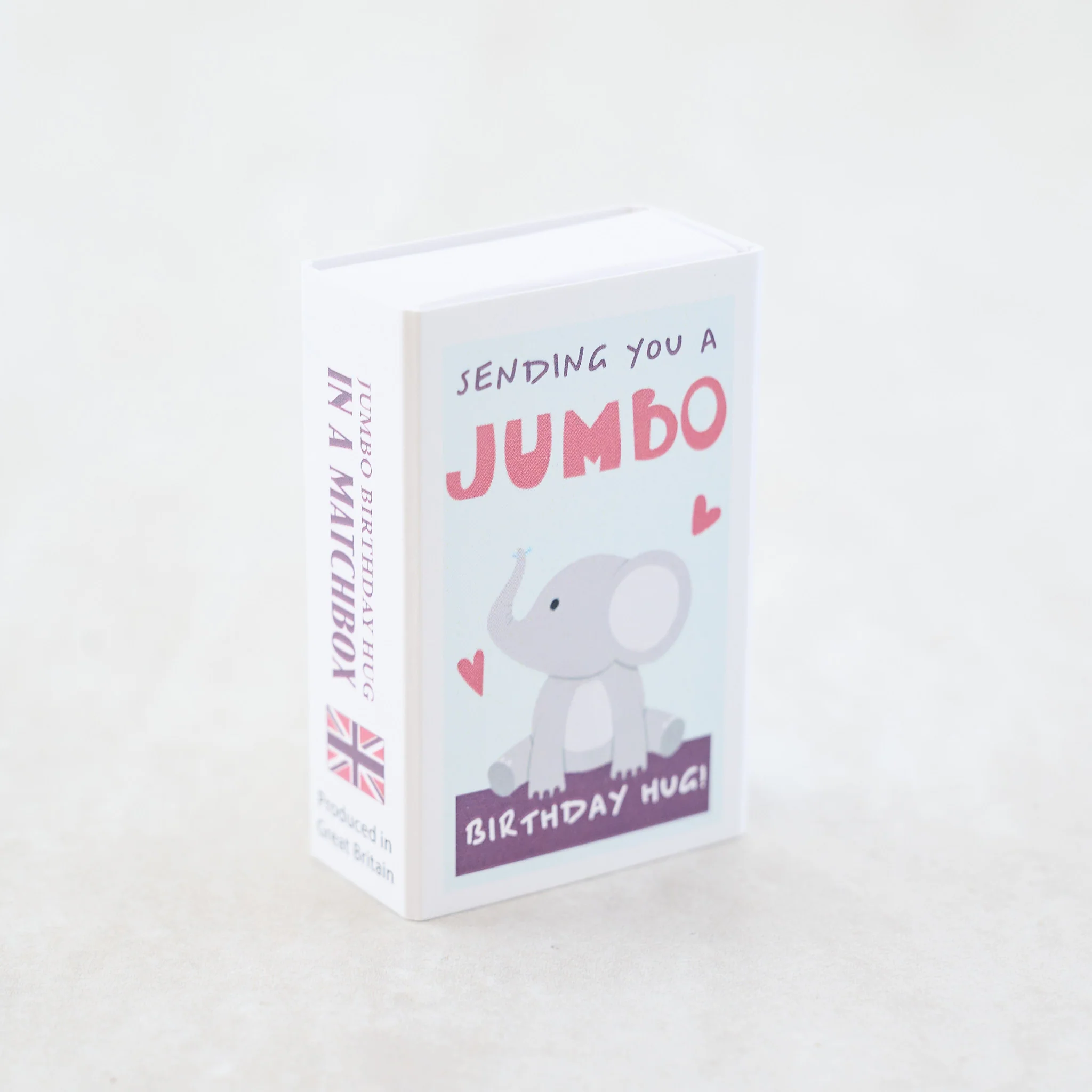 Jumbo Birthday Hug Wool Felt Elephant In A Matchbox - Image 3