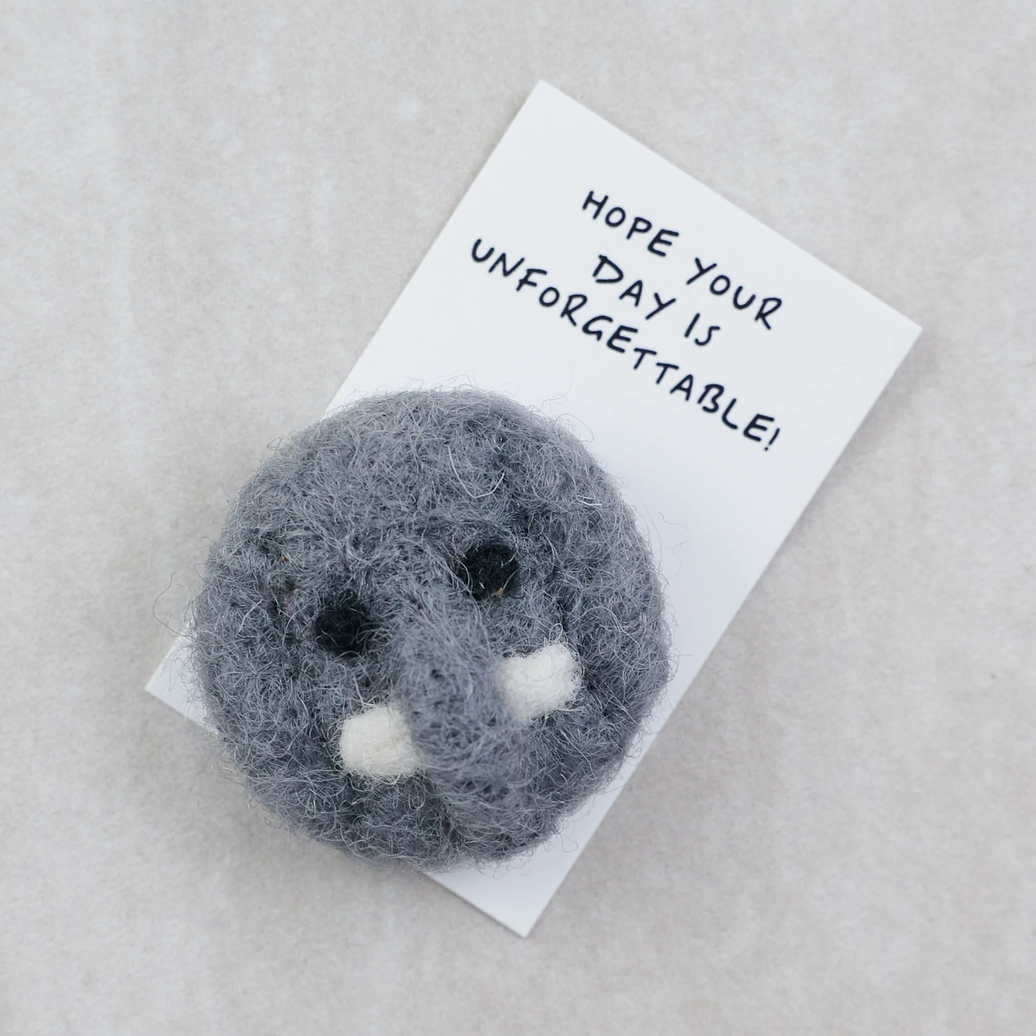 Jumbo Birthday Hug Wool Felt Elephant In A Matchbox - Image 5