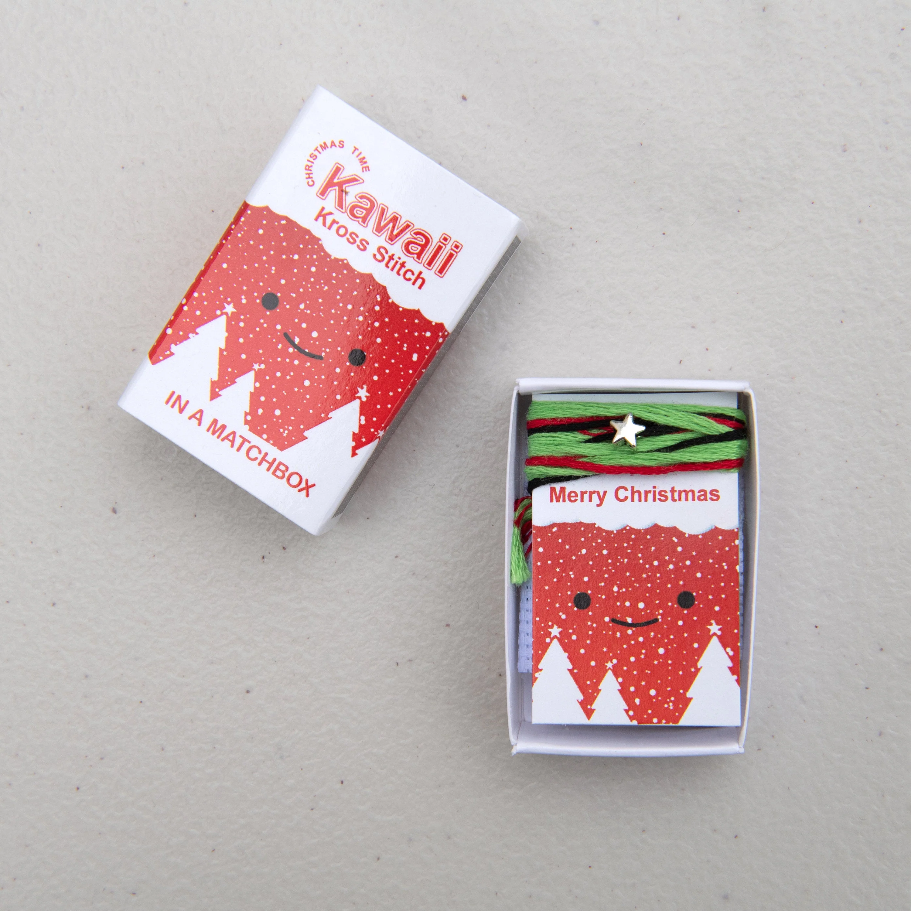 Kawaii Christmas Tree Mini Cross Stitch Kit - Image 7