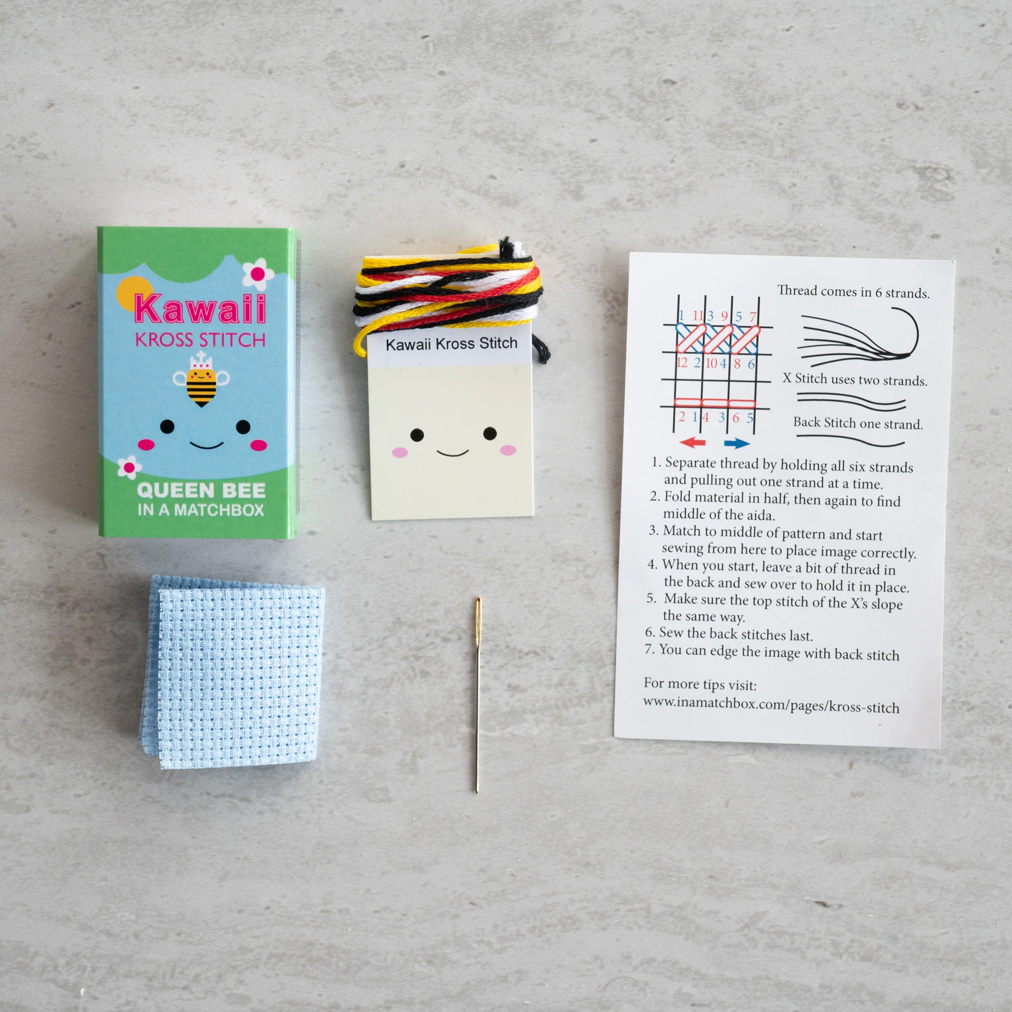 Kawaii Cross Stitch Queen Bee In A Matchbox - Image 3