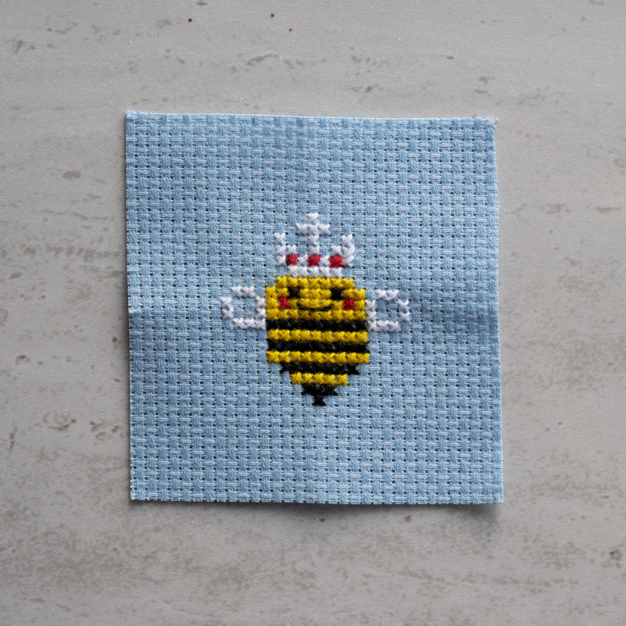 Kawaii Cross Stitch Queen Bee In A Matchbox - Image 4