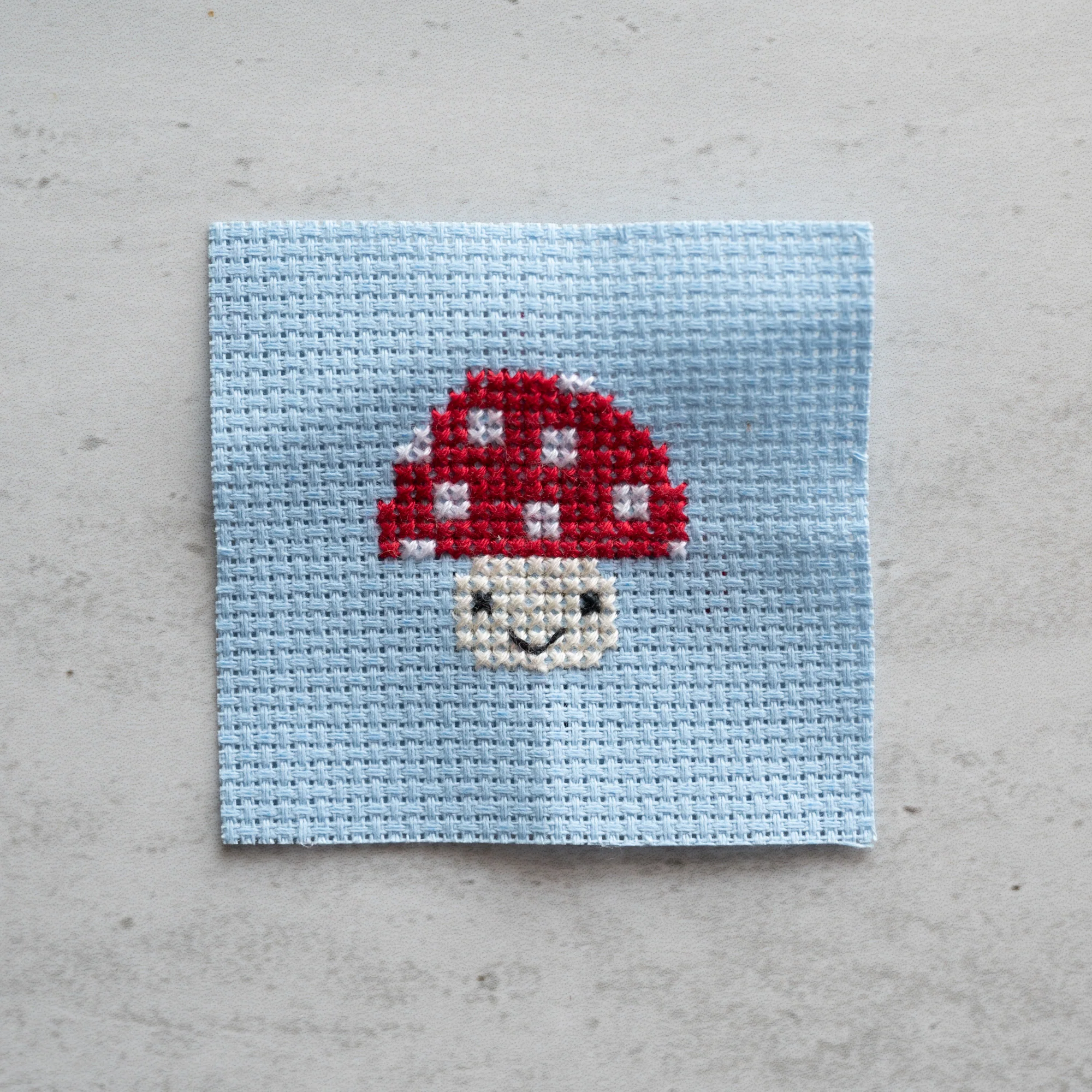 Kawaii Cross Stitch Toadstool In A Matchbox - Image 5