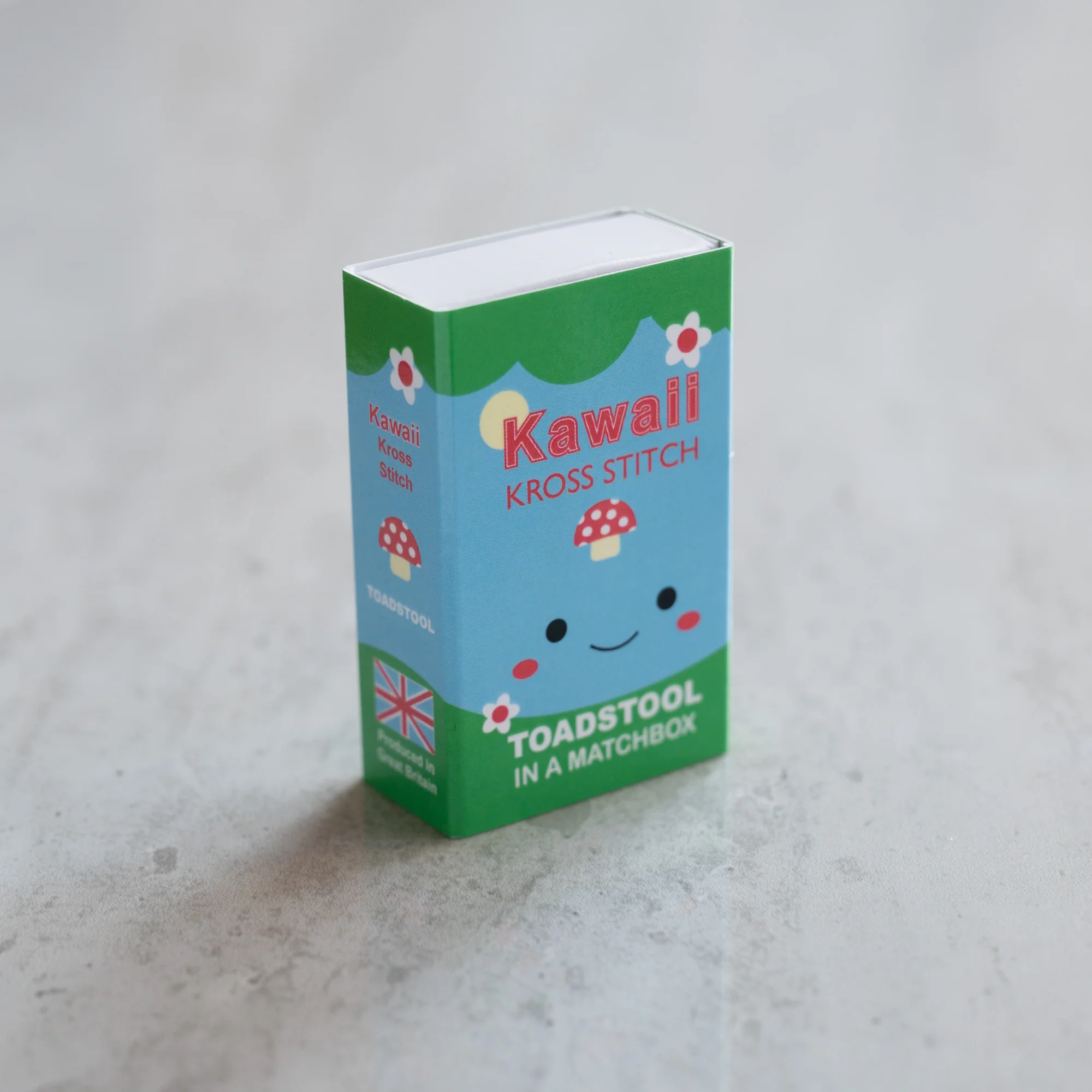 Kawaii Cross Stitch Toadstool In A Matchbox - Image 6