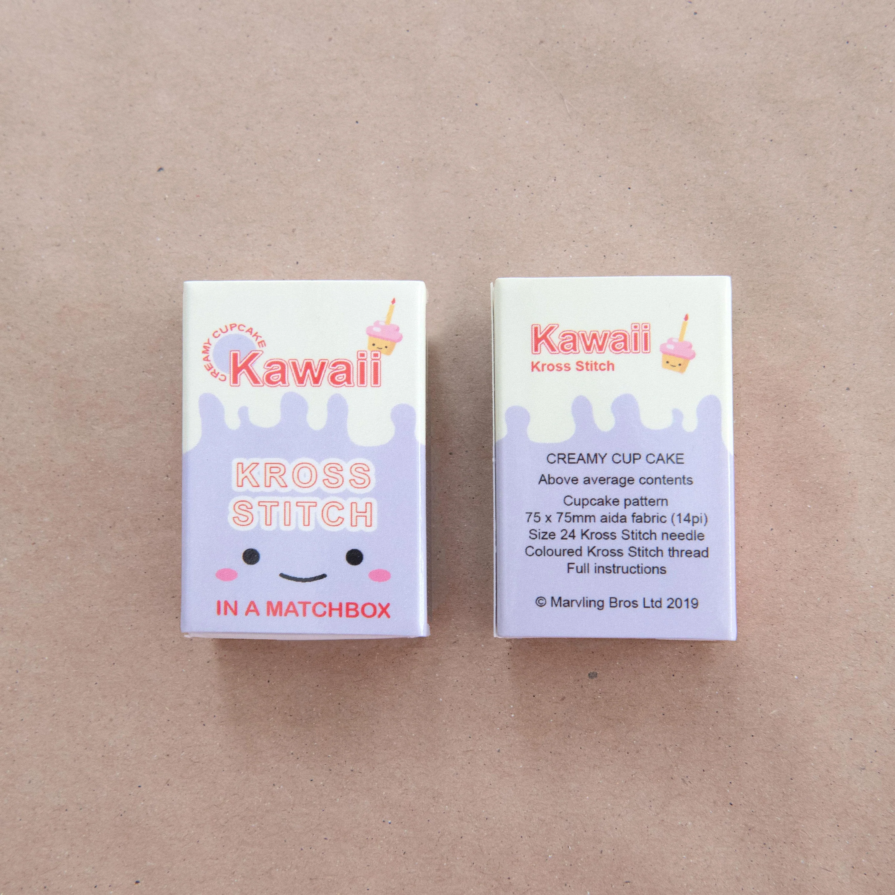 Mini Cross Stitch Kit With Kawaii Cup Cake Design - Image 5