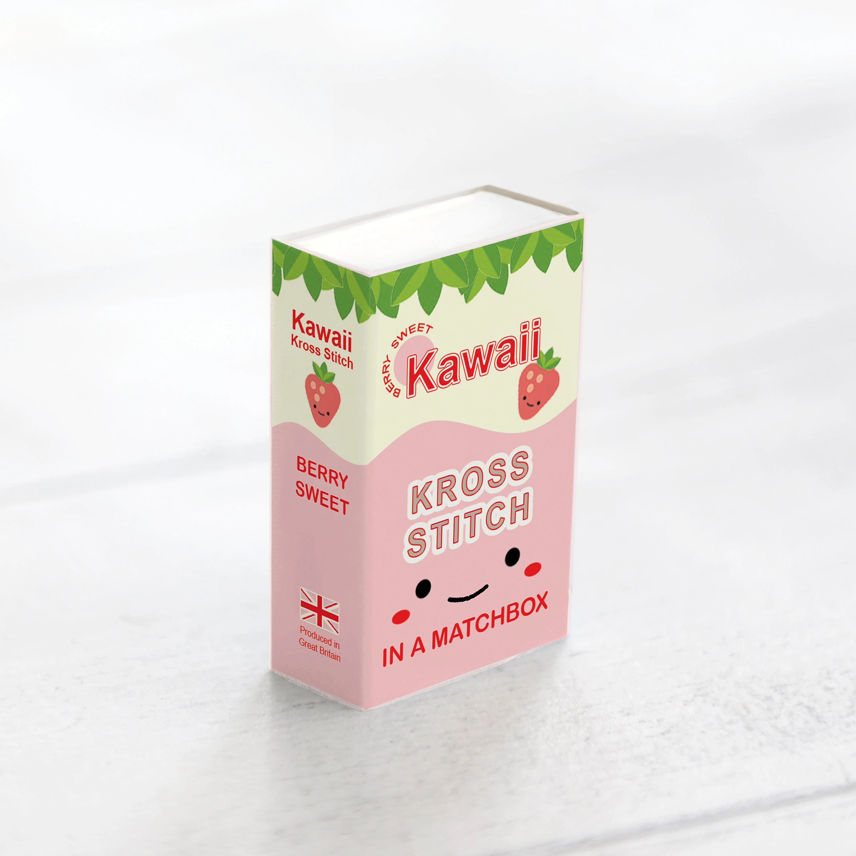 Mini Cross Stitch Kit With Kawaii Strawberry Design - Image 7