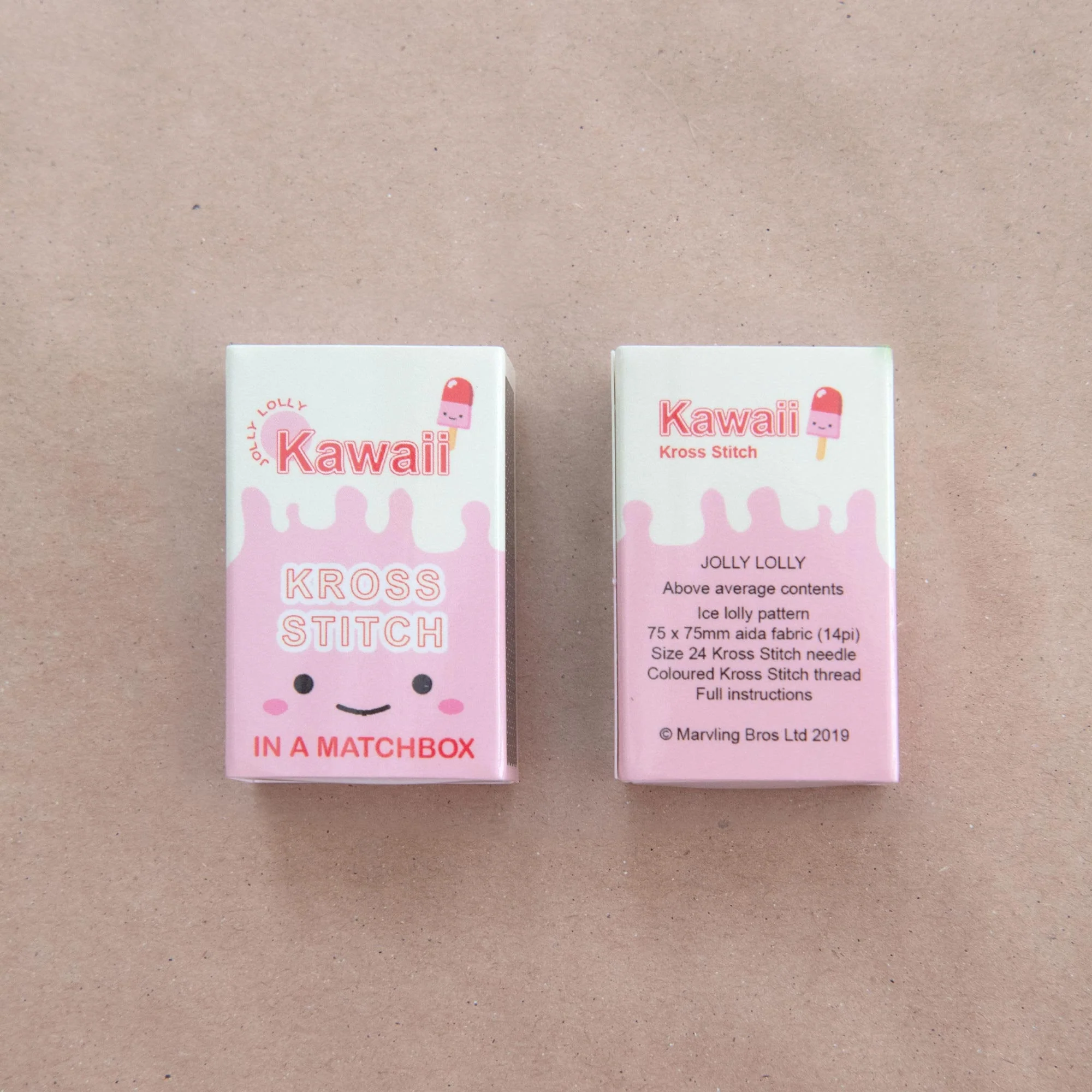 Mini Cross Stitch Kit With Kawaii Ice Lolly Design - Image 5
