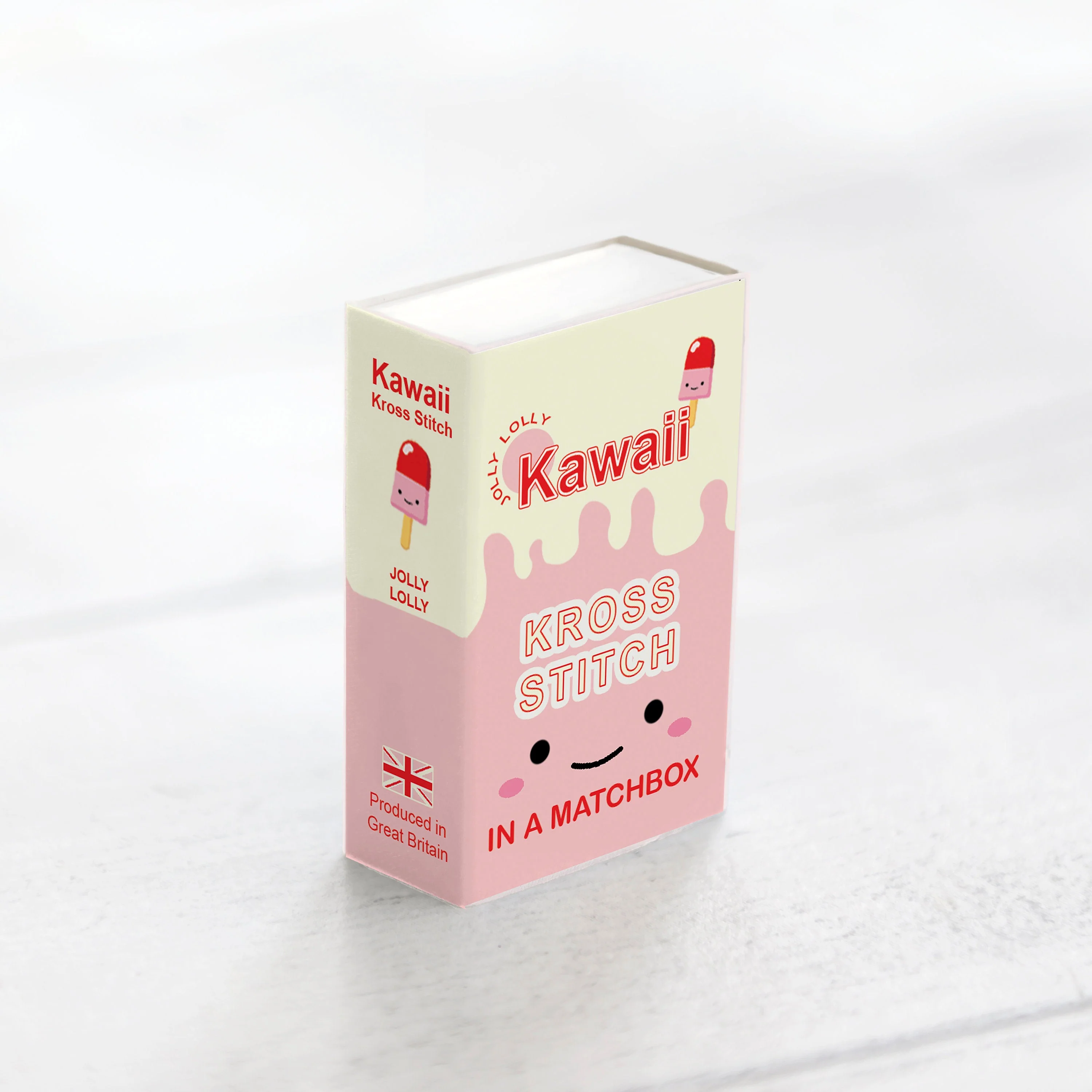 Mini Cross Stitch Kit With Kawaii Ice Lolly Design - Image 6