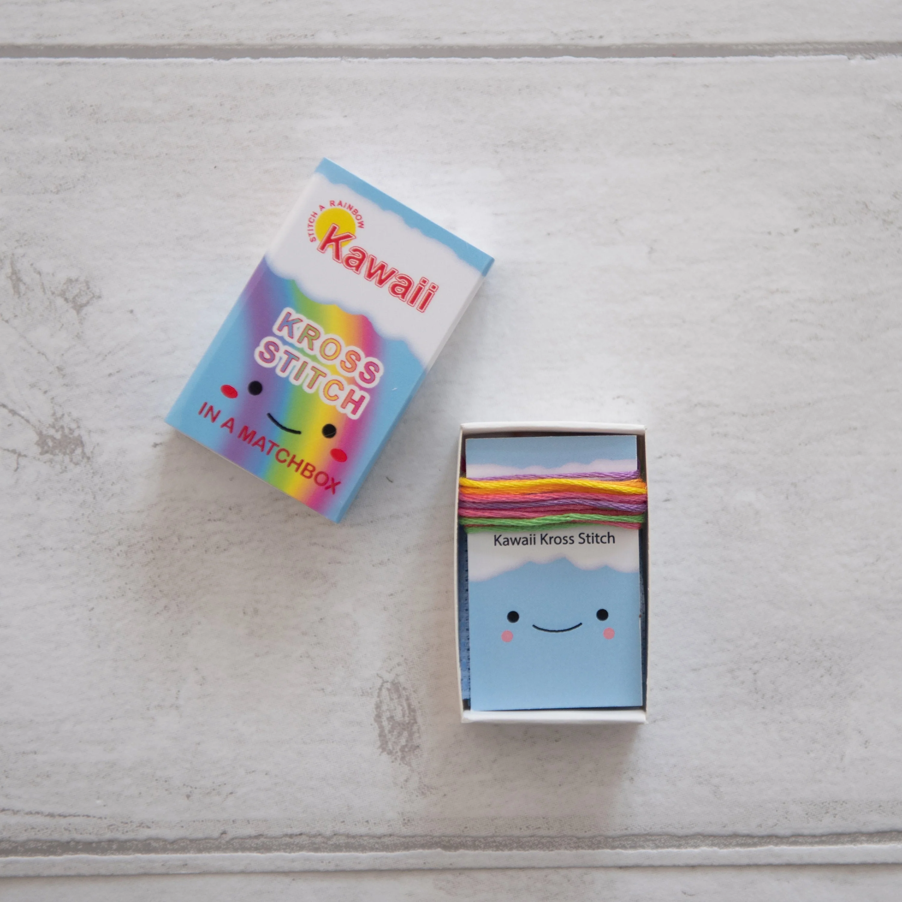 Kawaii Rainbow Arc Mini Cross Stitch Kit - Image 7