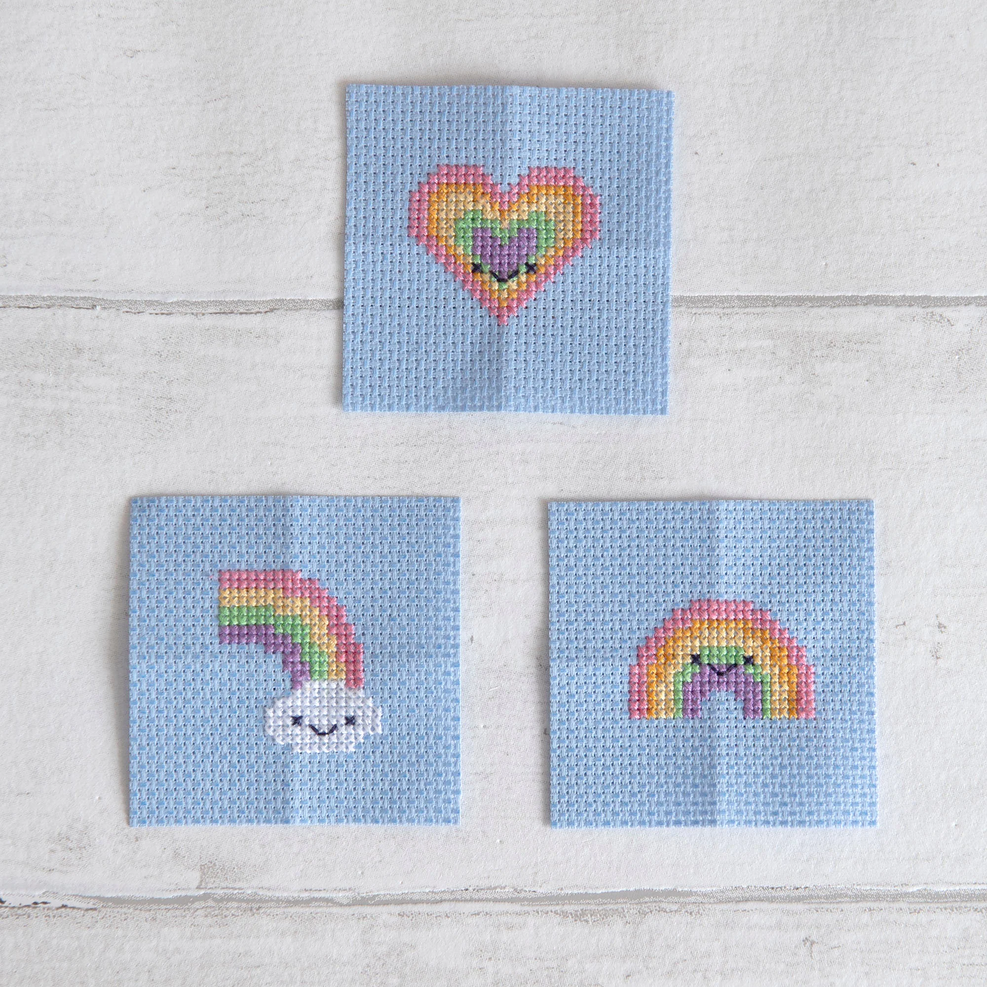 Kawaii Rainbow Arc Mini Cross Stitch Kit - Image 9