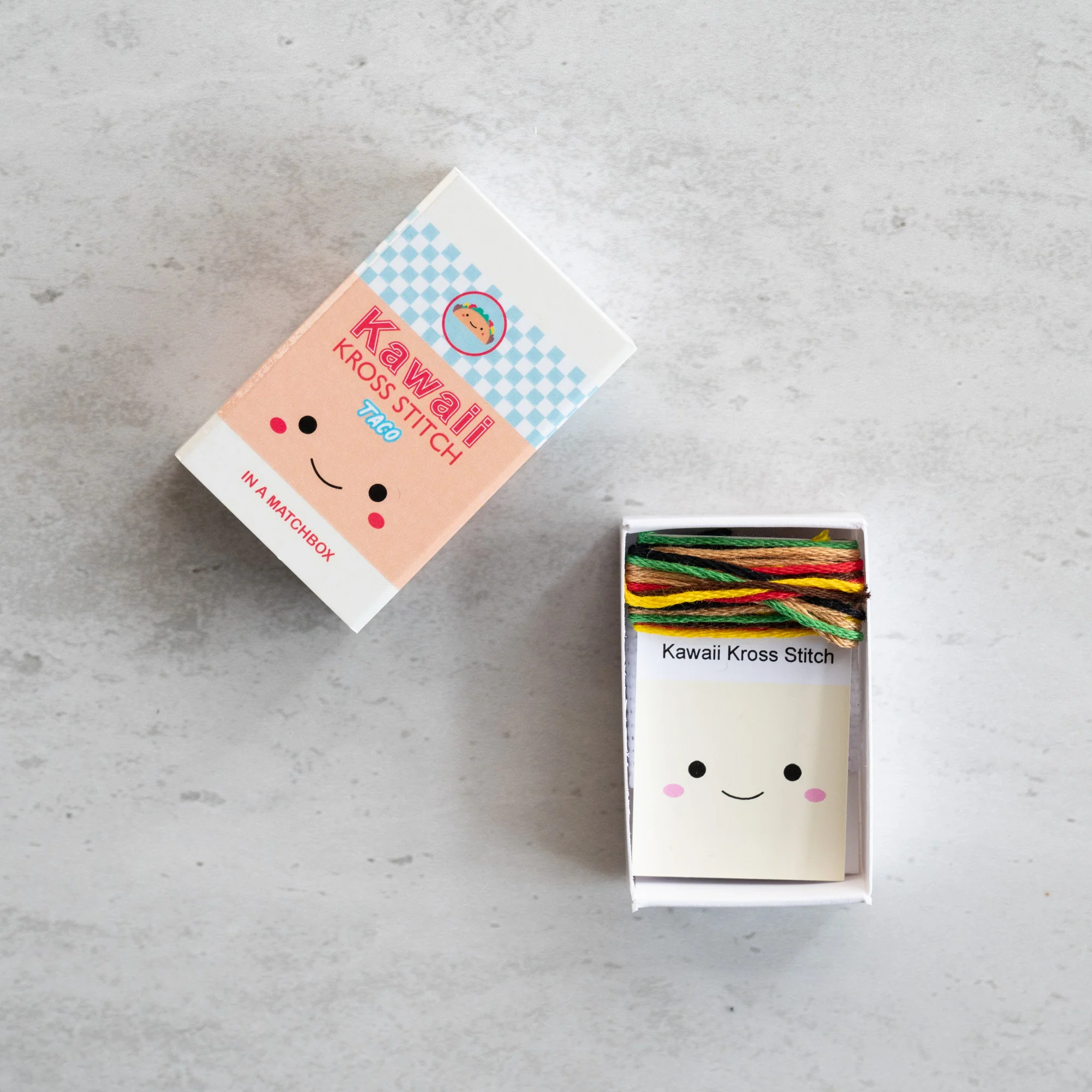 Mini Cross Stitch Kit With Kawaii Taco Design - Image 5