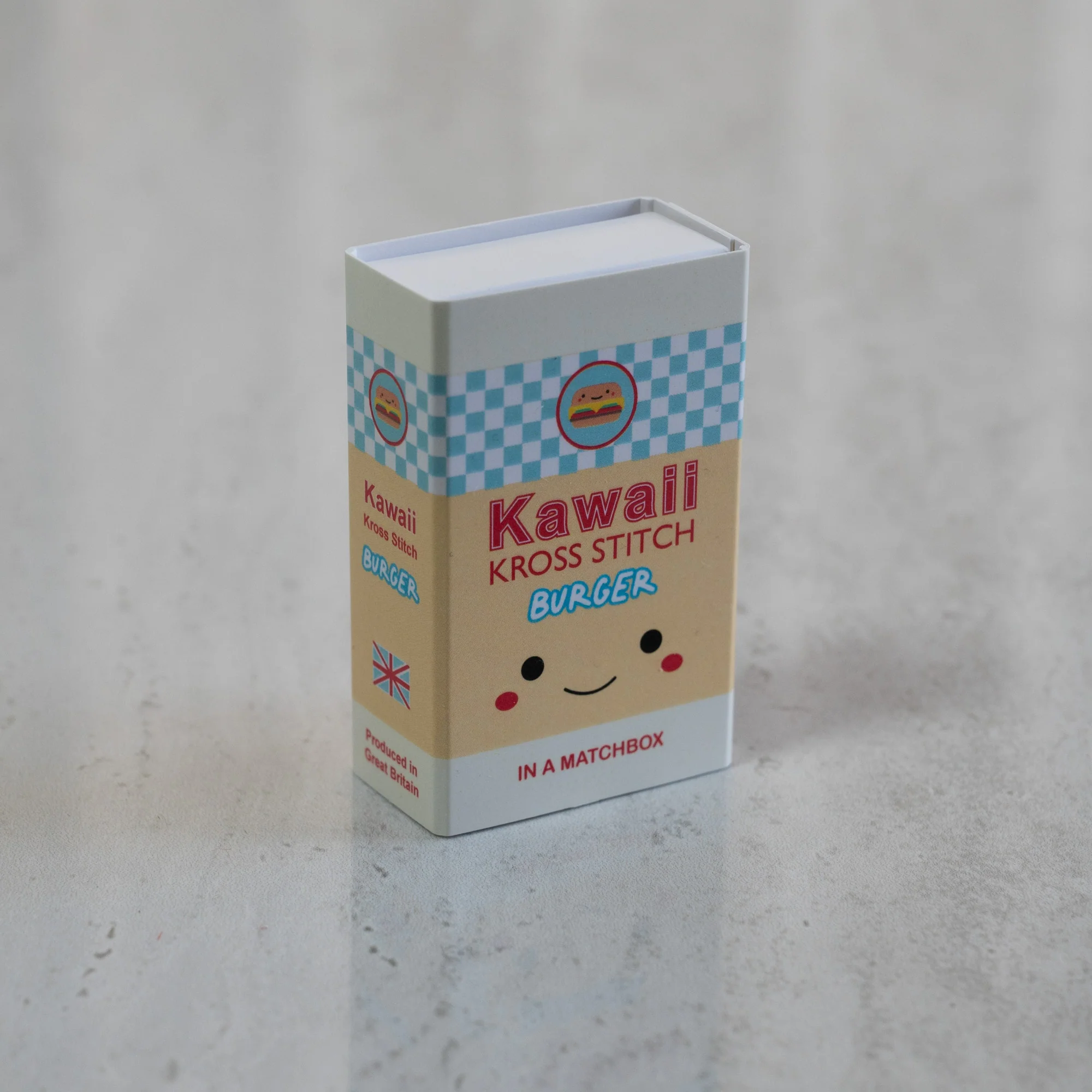 Mini Cross Stitch Kit With Kawaii Burger Design - Image 6