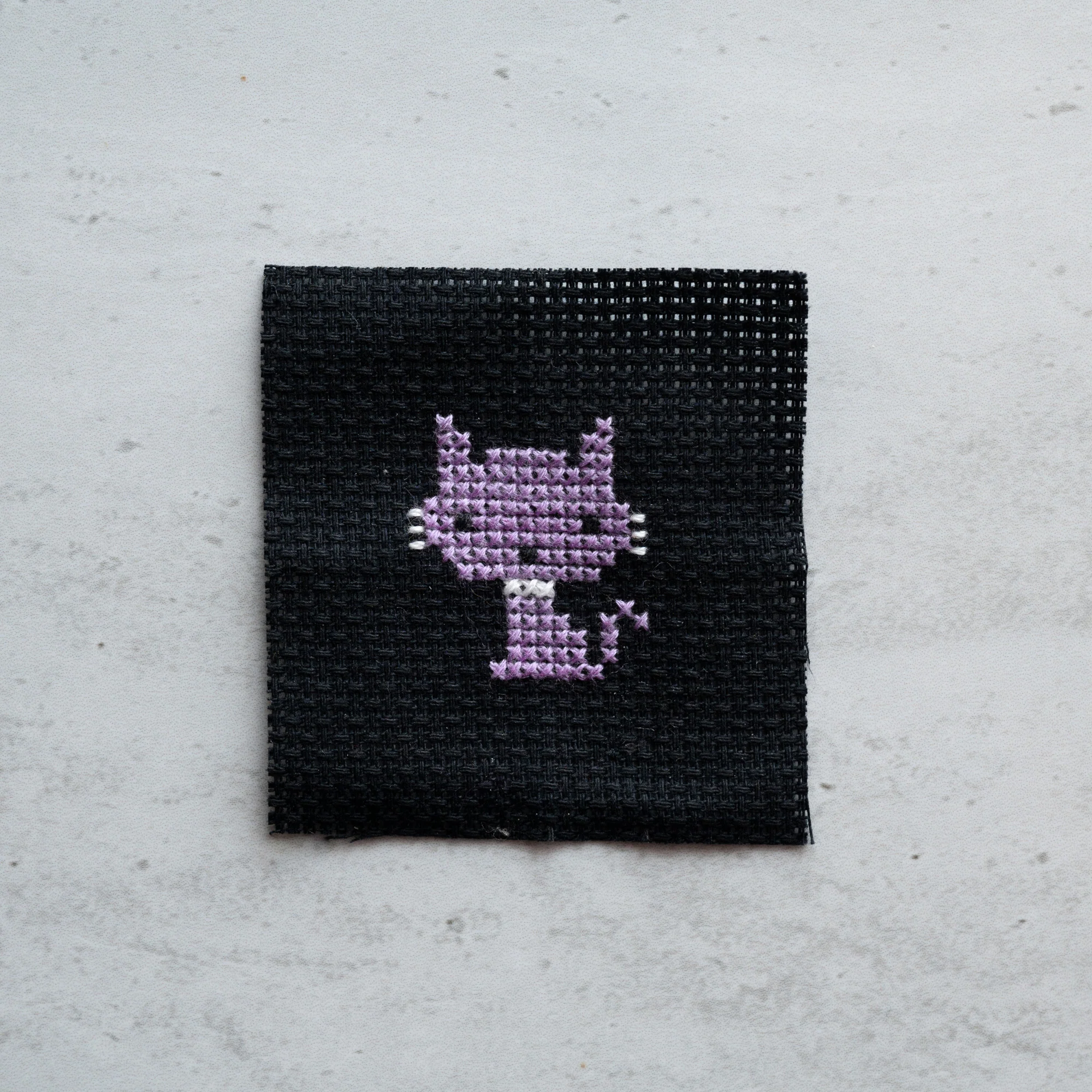 Mini Cross Stitch Kit With Kawaii Halloween Cat Design - Image 5
