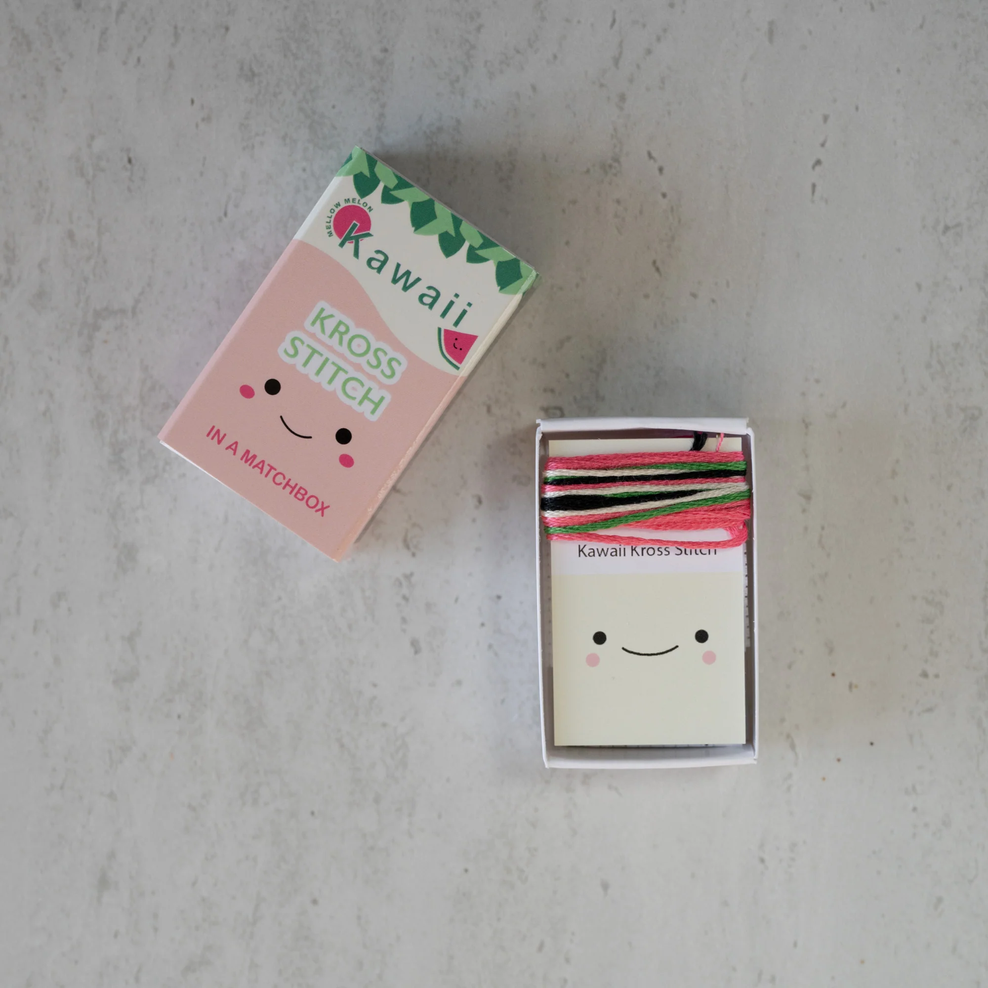 Mini Cross Stitch Kit With Kawaii Watermelon Design - Image 5