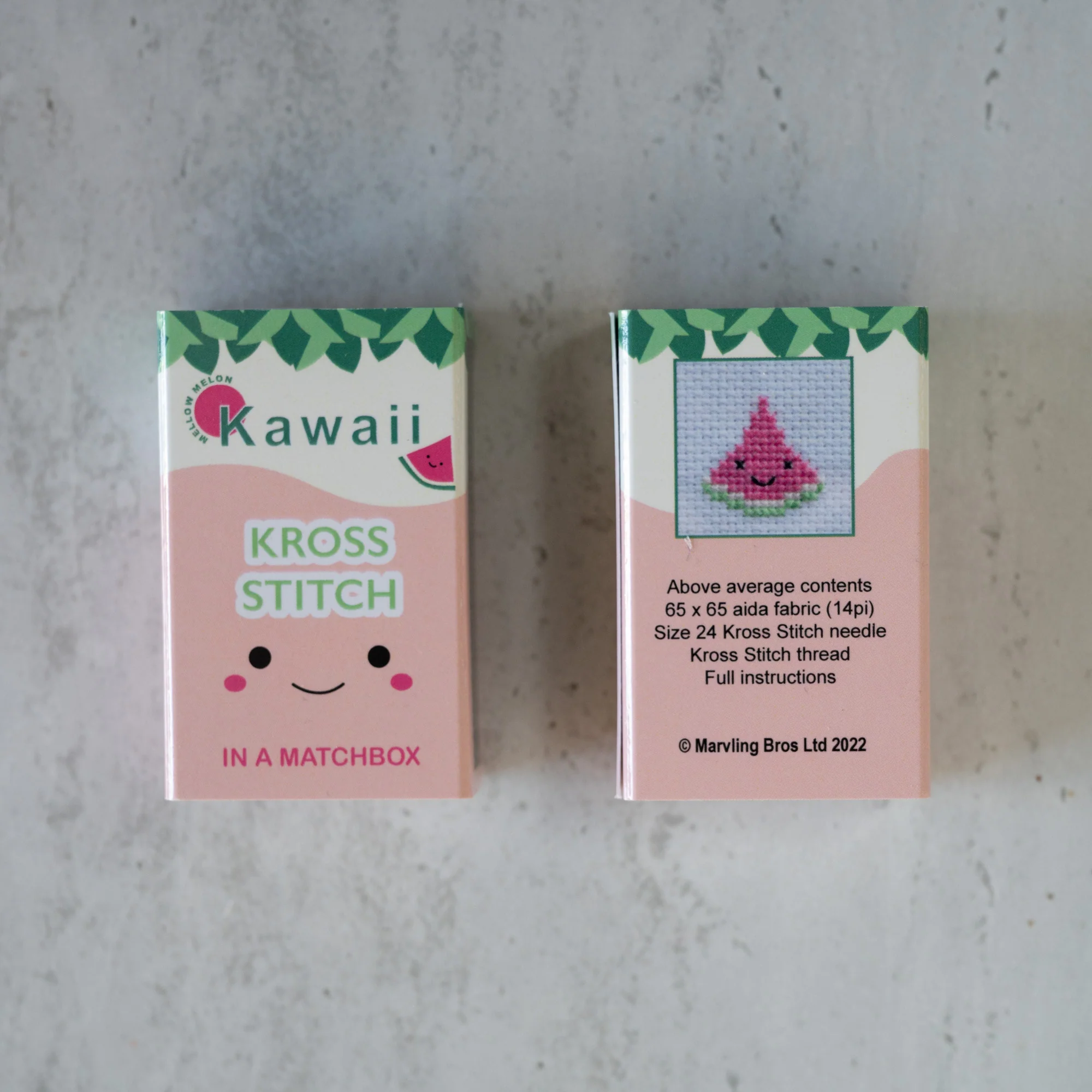 Mini Cross Stitch Kit With Kawaii Watermelon Design - Image 7