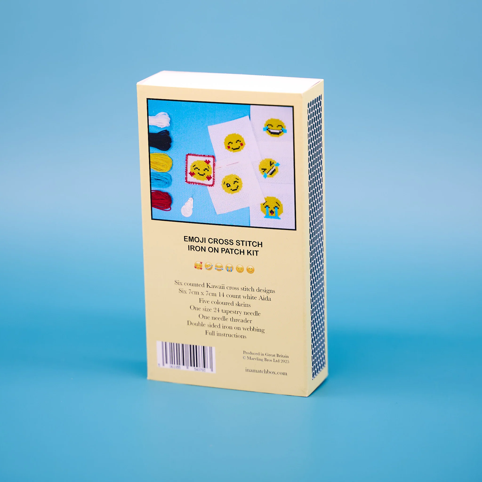 Mini Emoji Cross Stitch Kit – DIY Iron-On Patches - Image 5