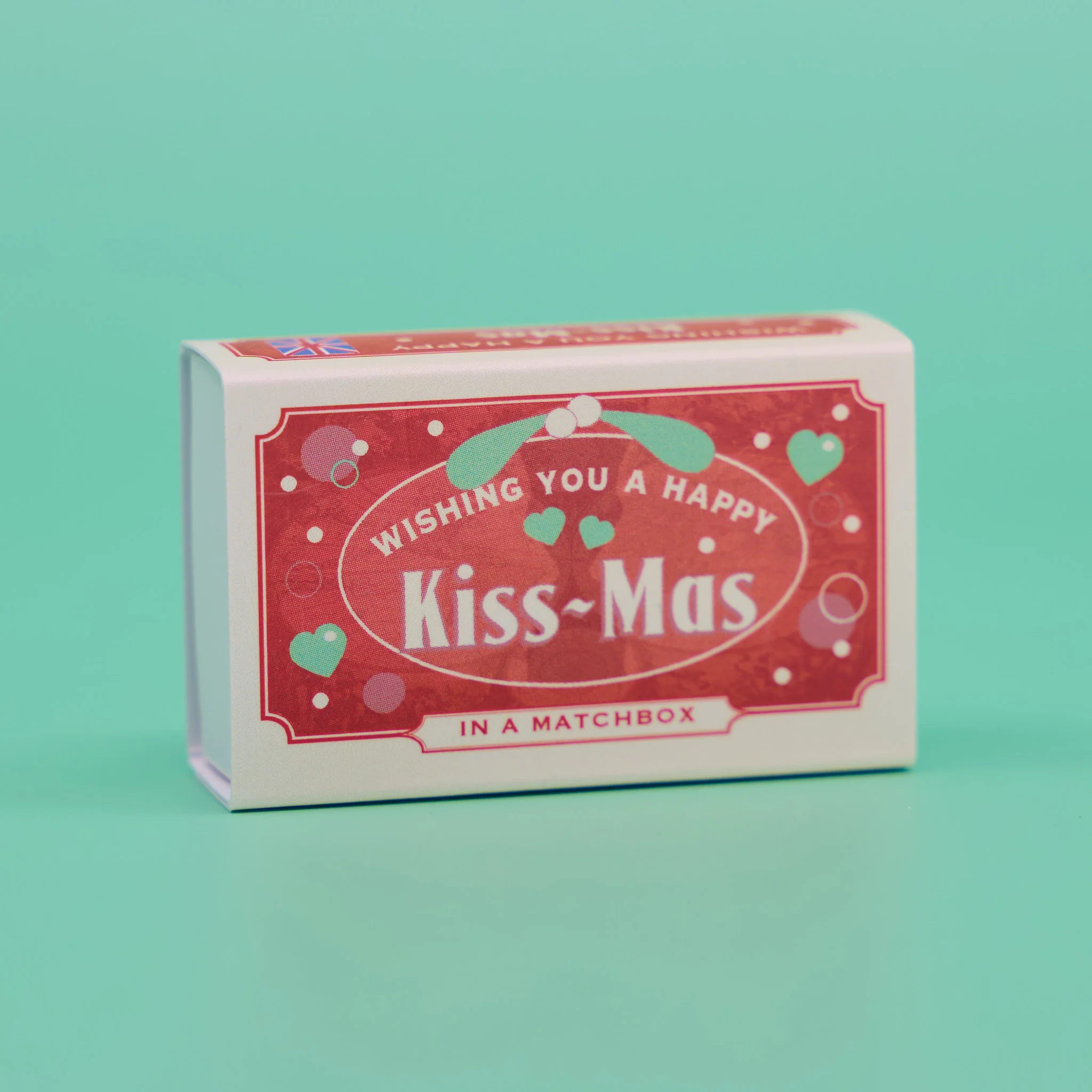 Mini Matchbox Gift with 12 mini heart Mints & Felt Mistletoe - Image 4
