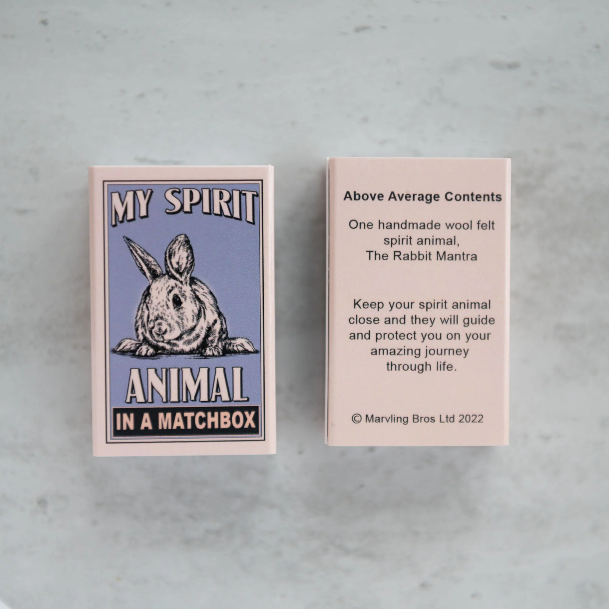 Wool Felt Rabbit Spirit Animal Gift In A Matchbox - Image 6