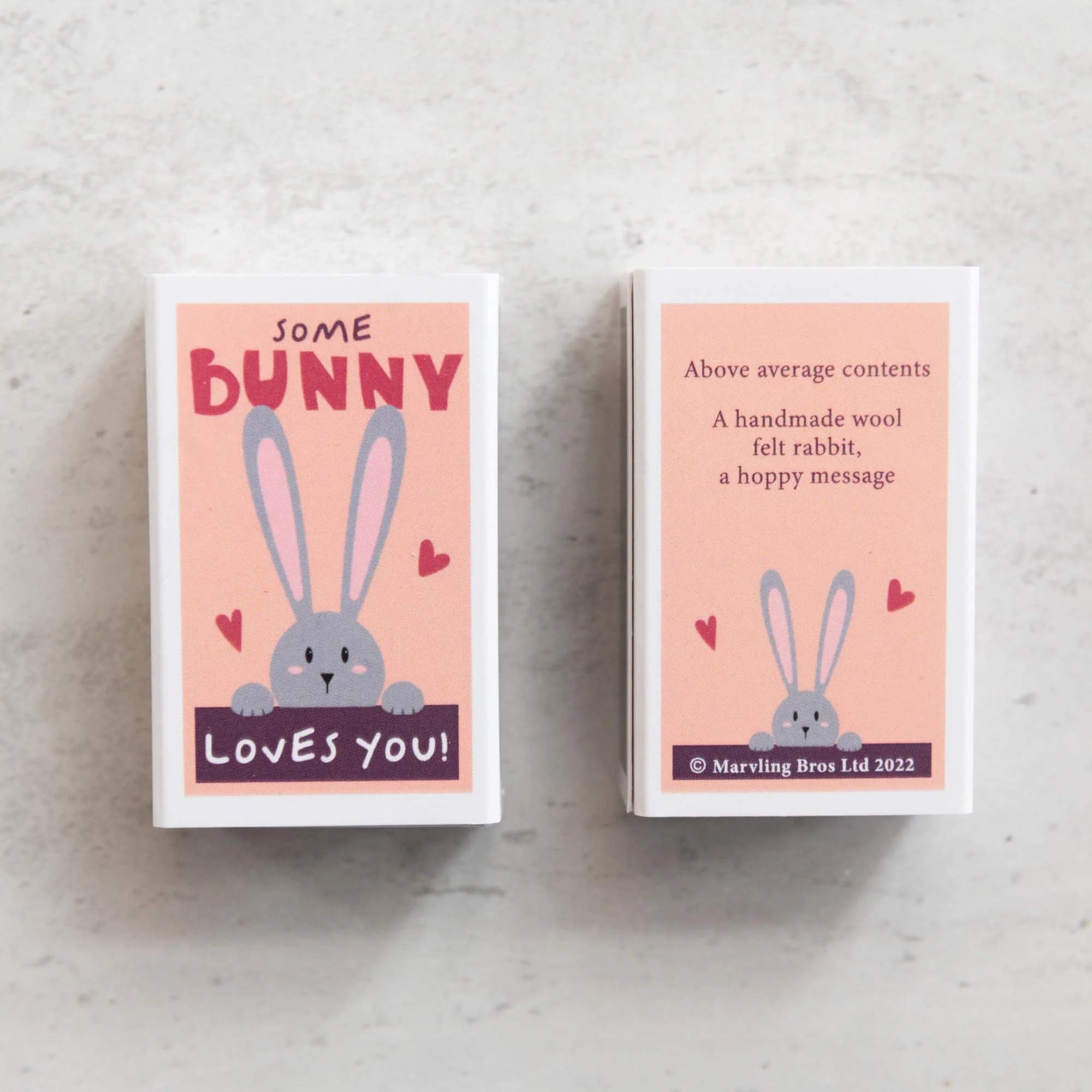 Some Bunny Loves You Wool Felt Rabbit In A Matchbox - Image 6