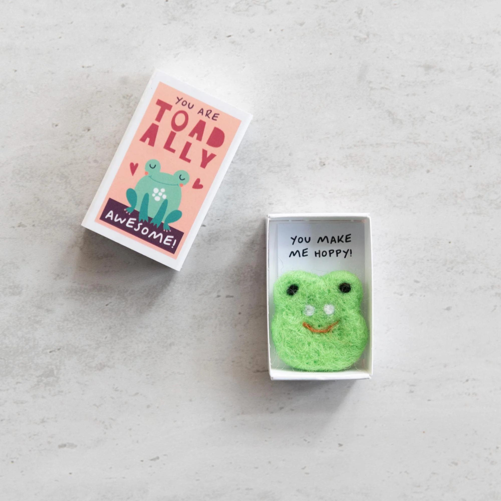 Toadally Awesome Wool Felt Frog In A Matchbox - Image 3