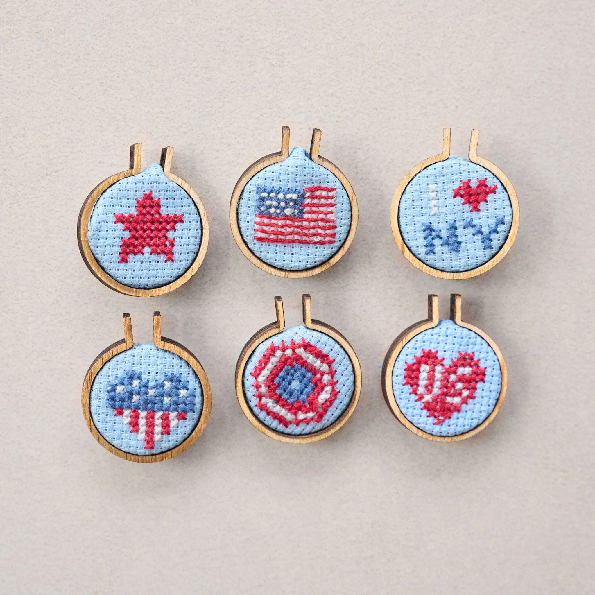 USA Mini Hoop Cross Stitch - Image 4