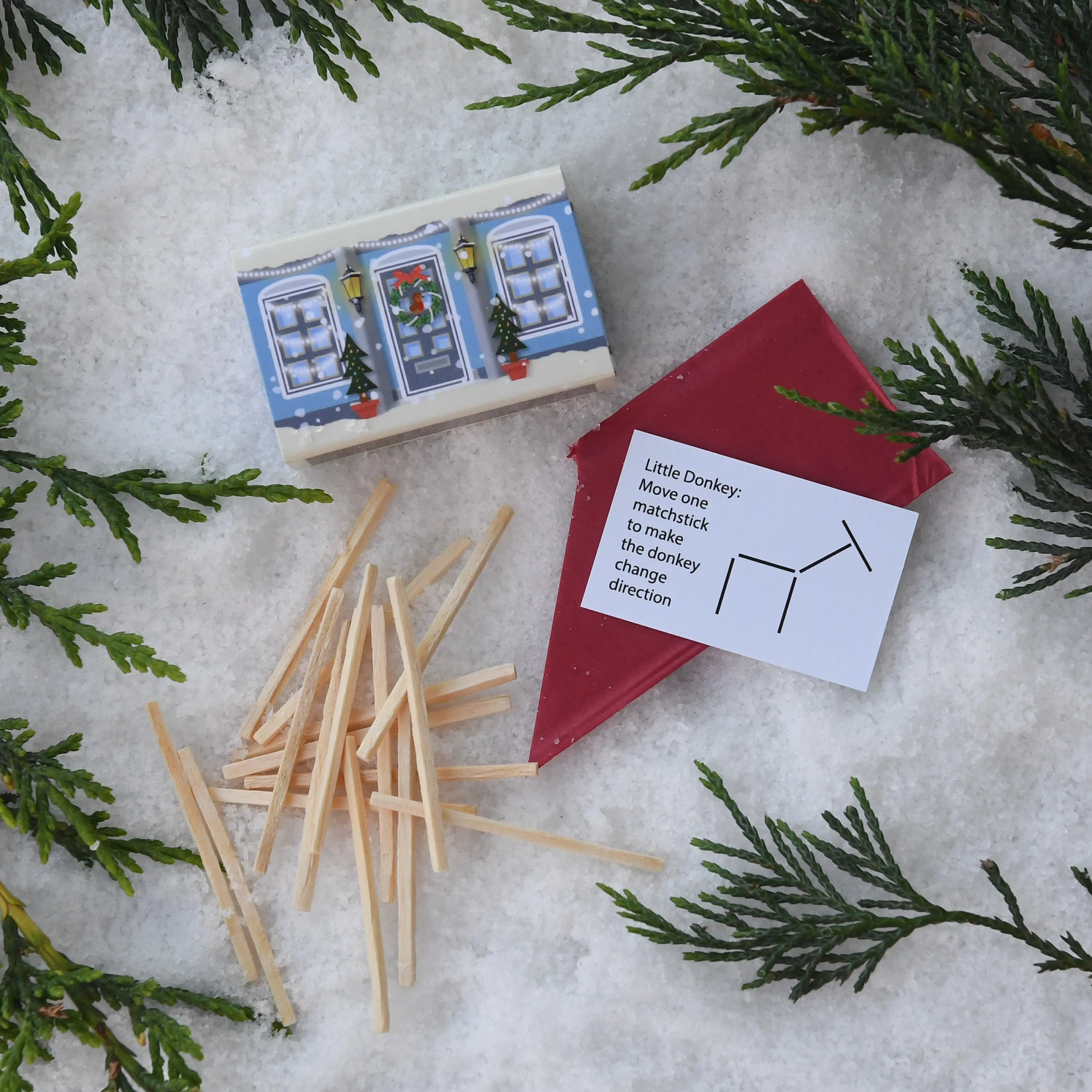 Village Scene Matchstick Puzzles Alternative Christmas Cracker Set - Image 5