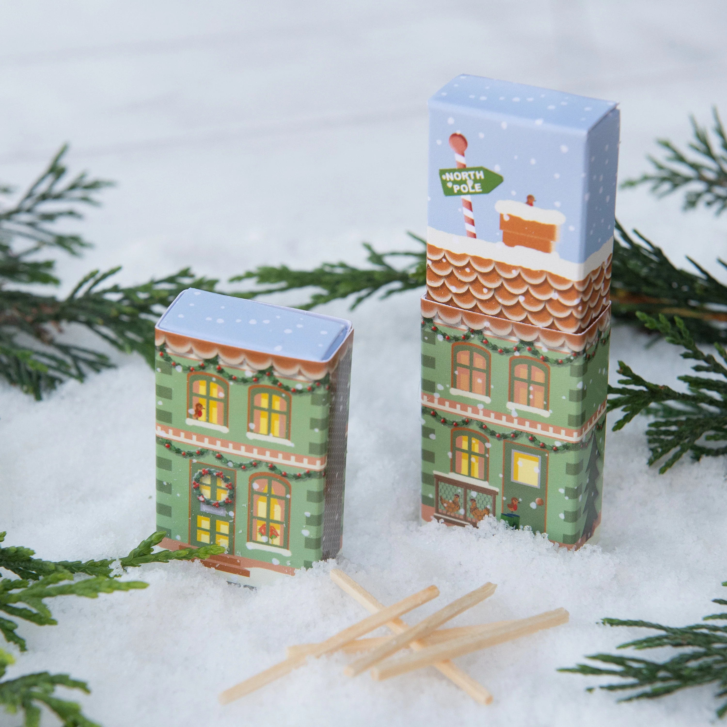 Village Scene Matchstick Puzzles Alternative Christmas Cracker - Single Box - Image 4