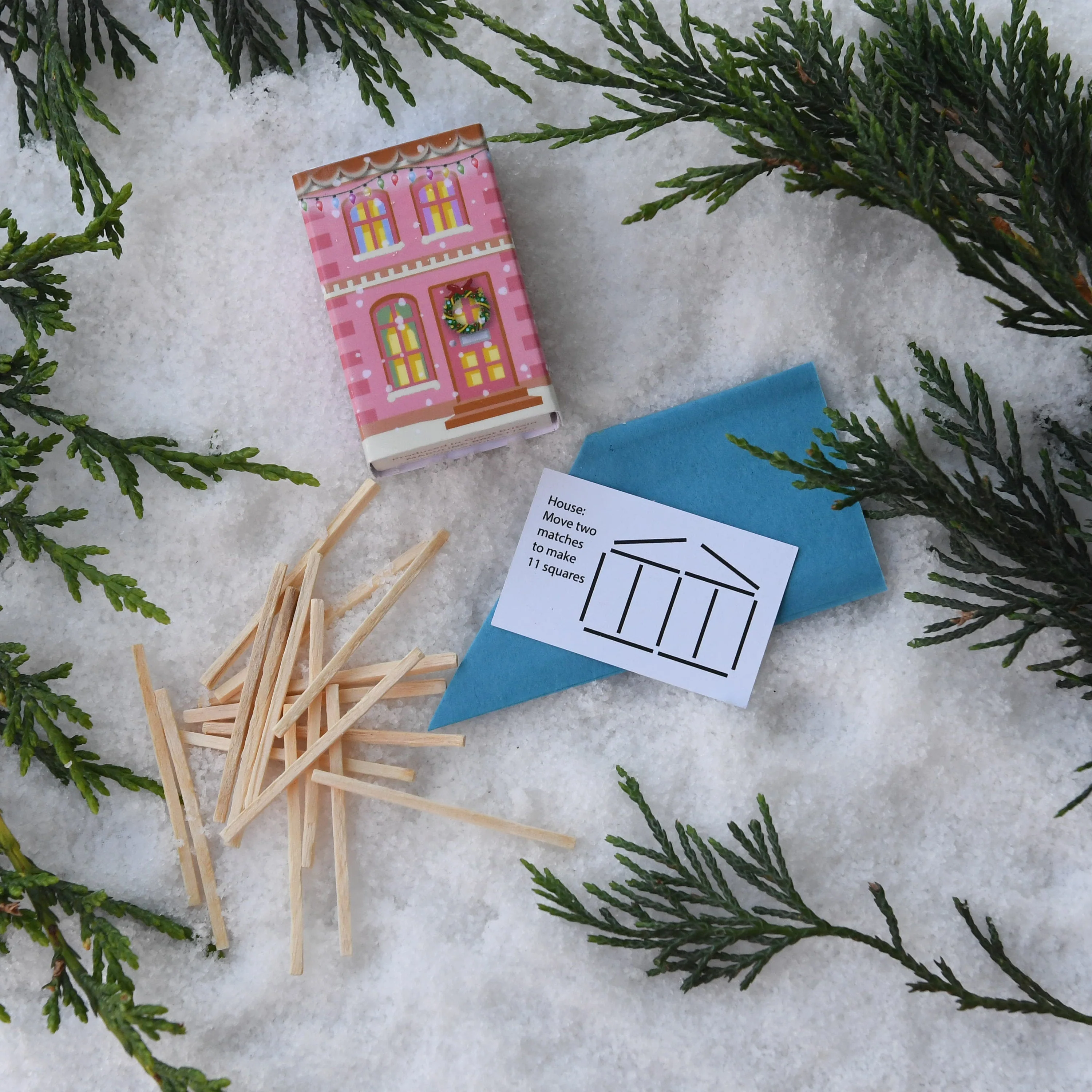 Village Scene Matchstick Puzzles Alternative Christmas Cracker - Single Box - Image 5
