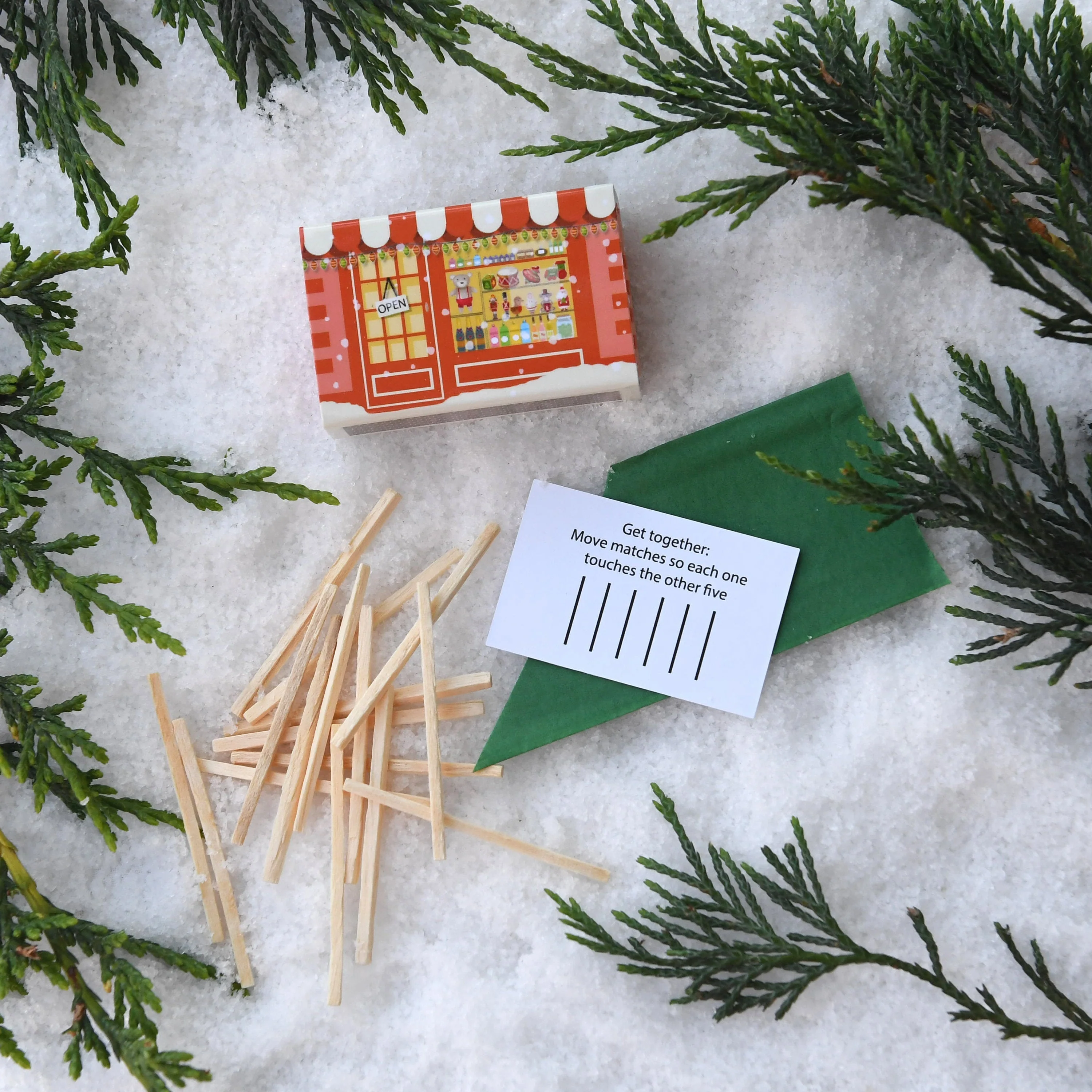 Village Scene Matchstick Puzzles Alternative Christmas Cracker - Single Box - Image 7