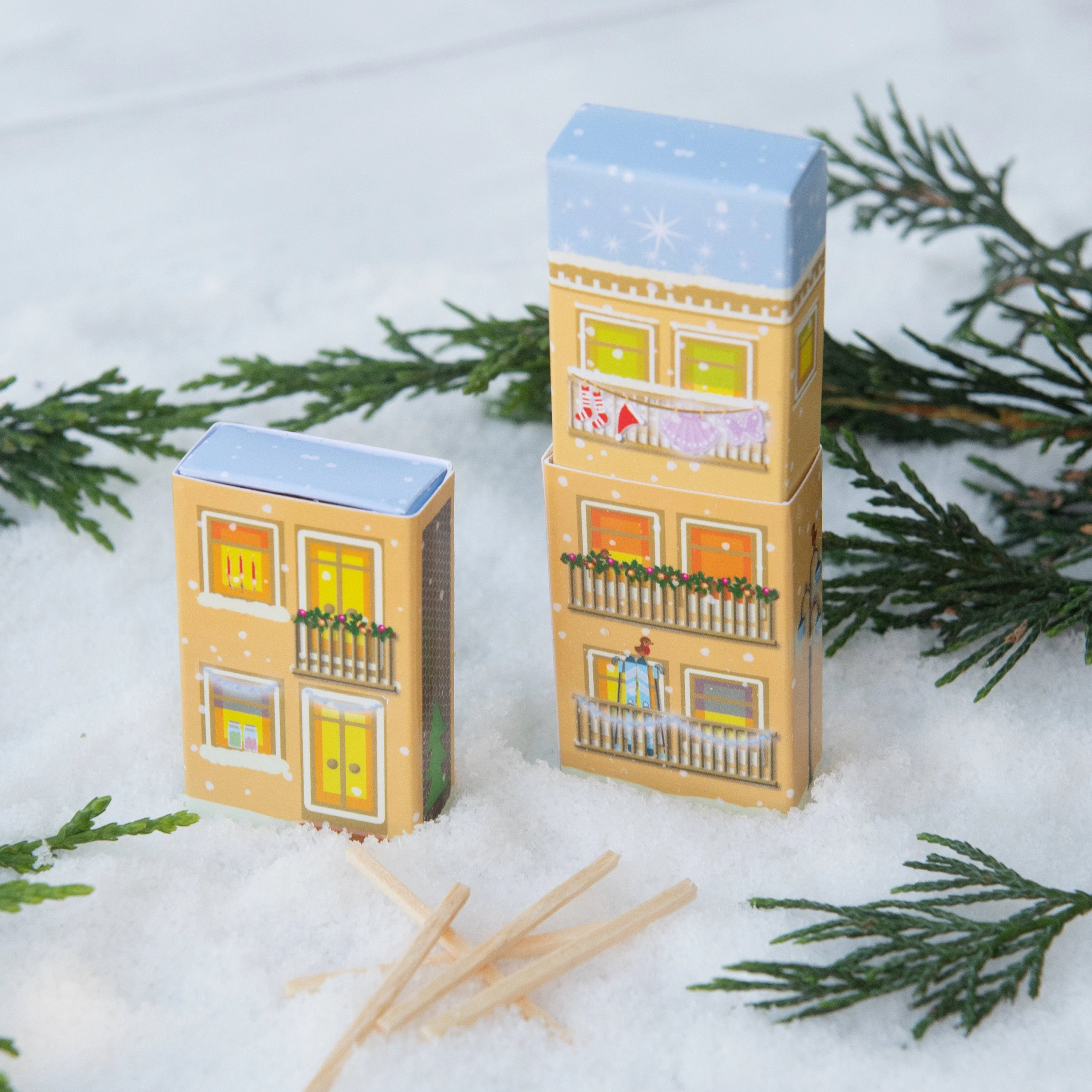 Village Scene Matchstick Puzzles Alternative Christmas Cracker - Single Box - Image 8